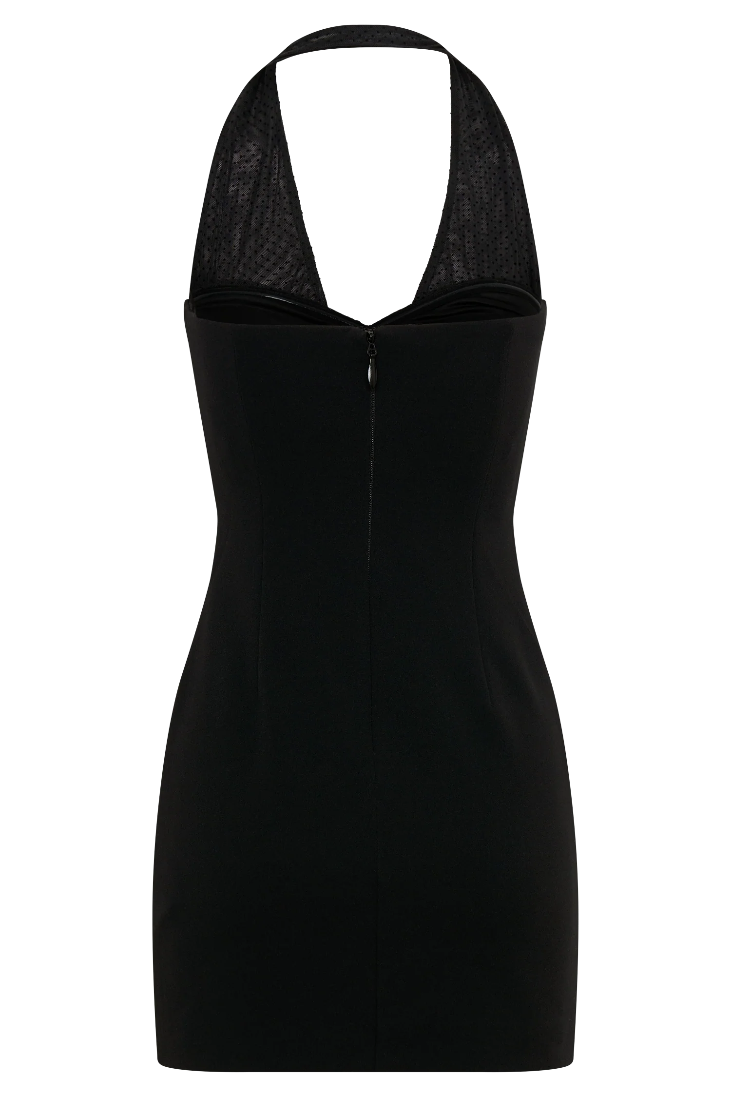 Cressida Crepe Halter Mini Dress - Black