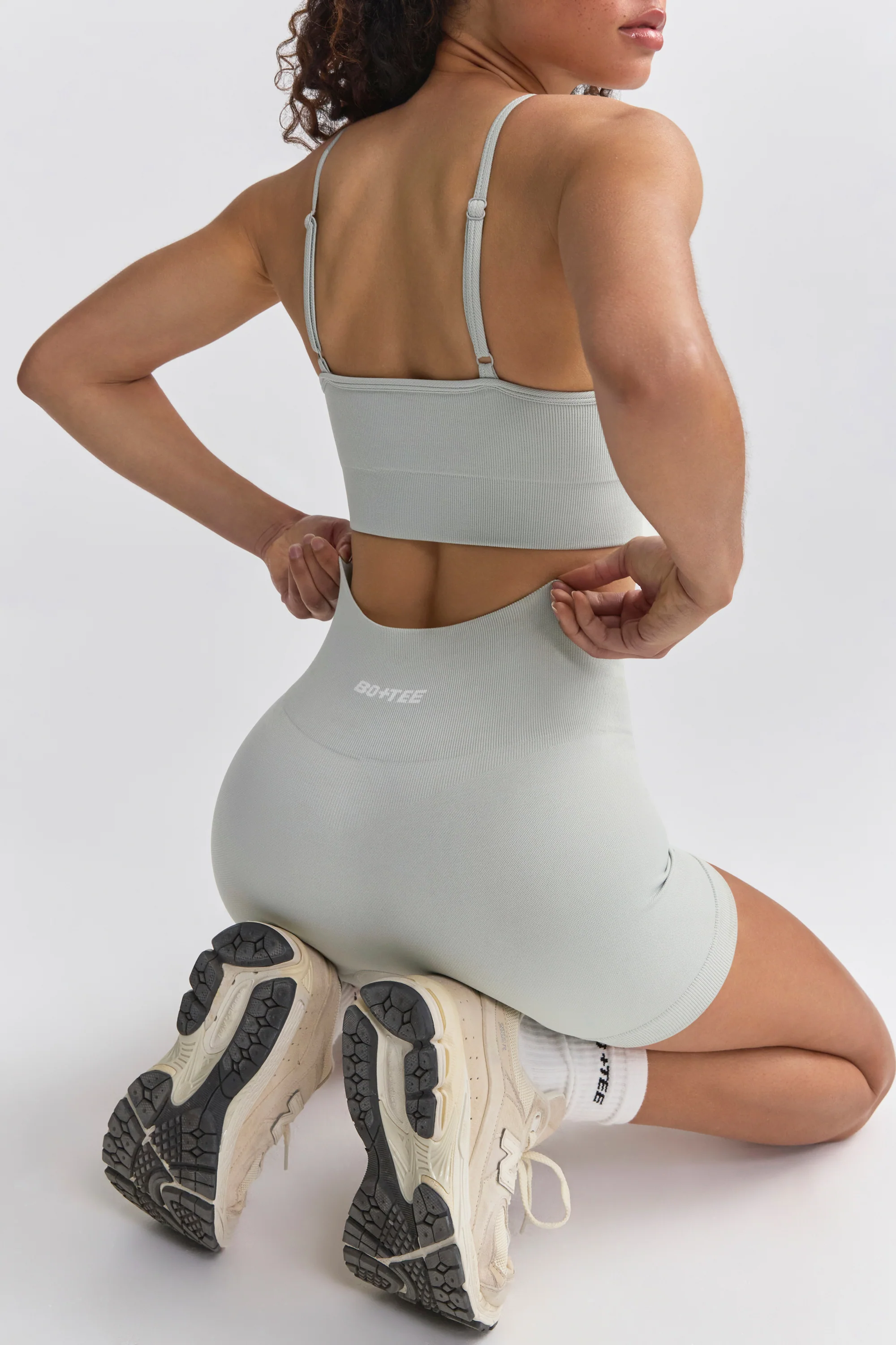 Super Sculpt Seamless Mini Shorts in Grey
