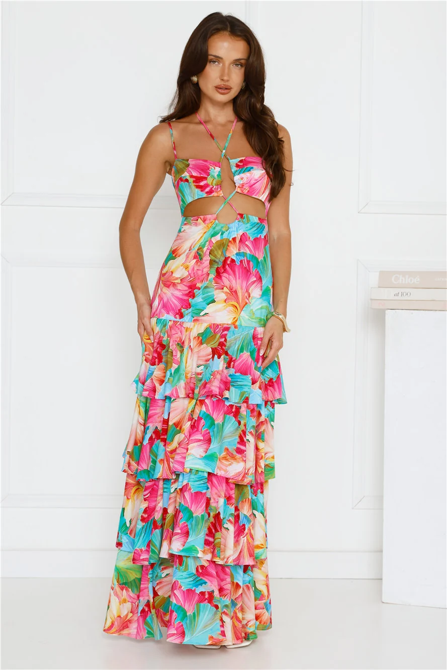 Fiesta In Paradise Maxi Dress Floral