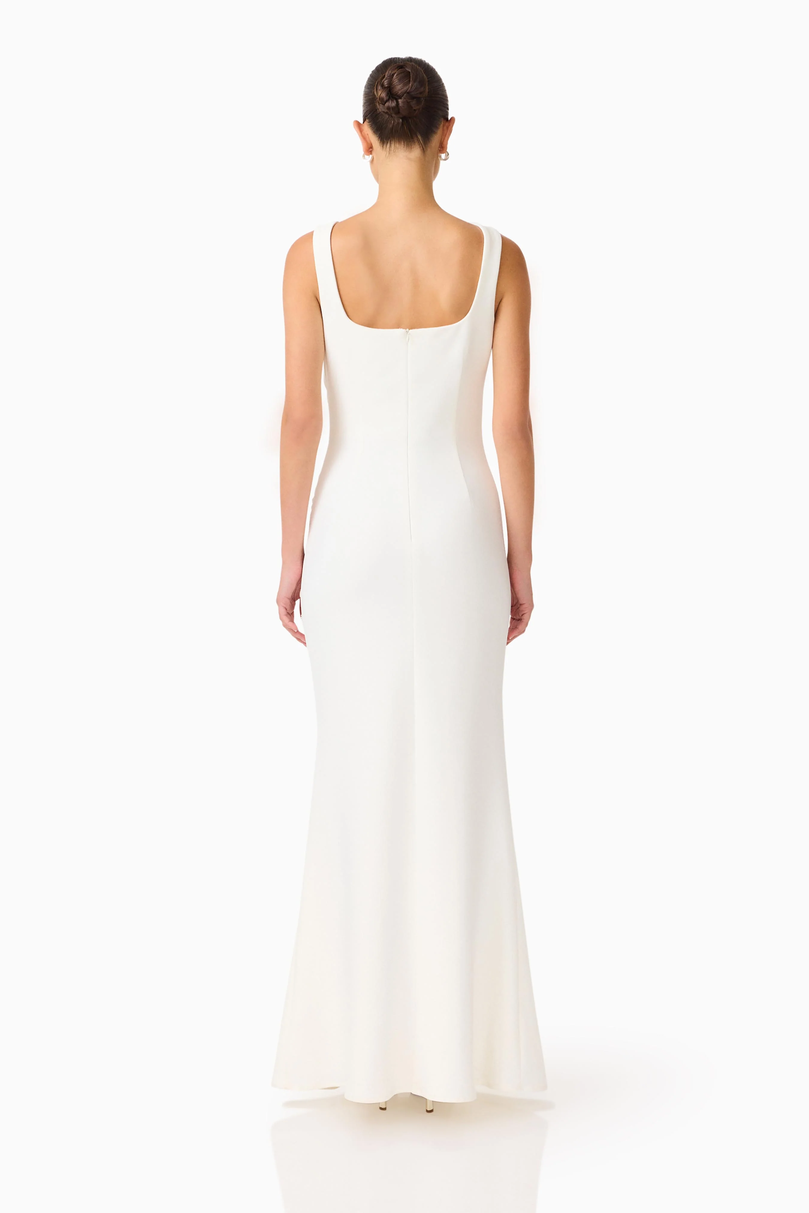 Odelia Beaded Maxi Dress in White