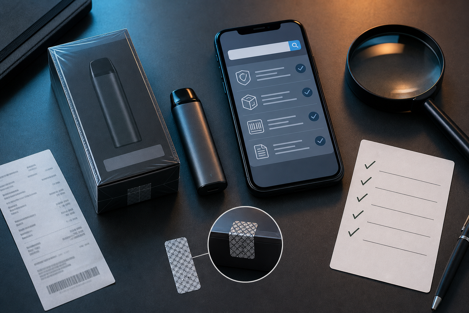Checklist for verifying a Smogger vape listing before purchase