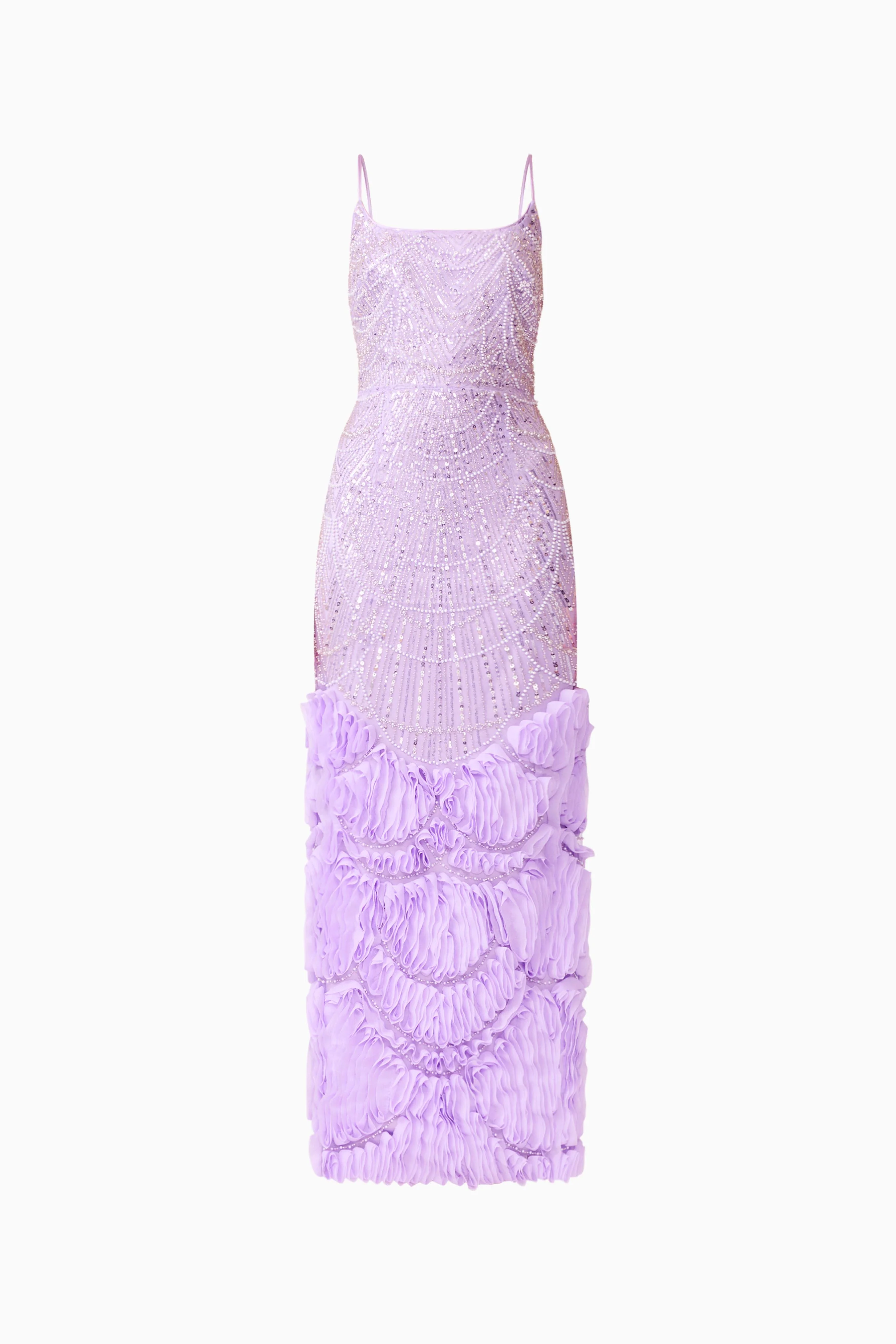 Cerise Embellished Gown in Purple