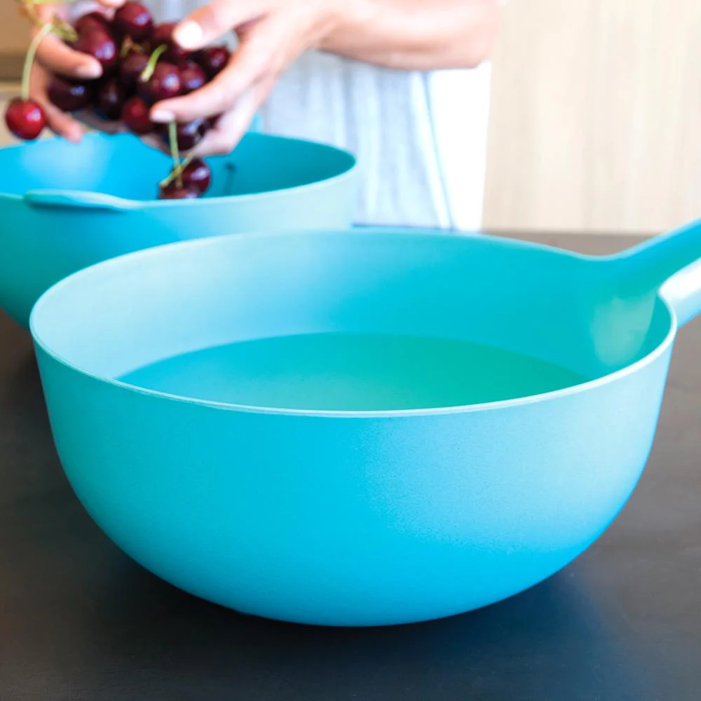 Vogeelle Large Mixing Bowl and Colander Set - Lagoon