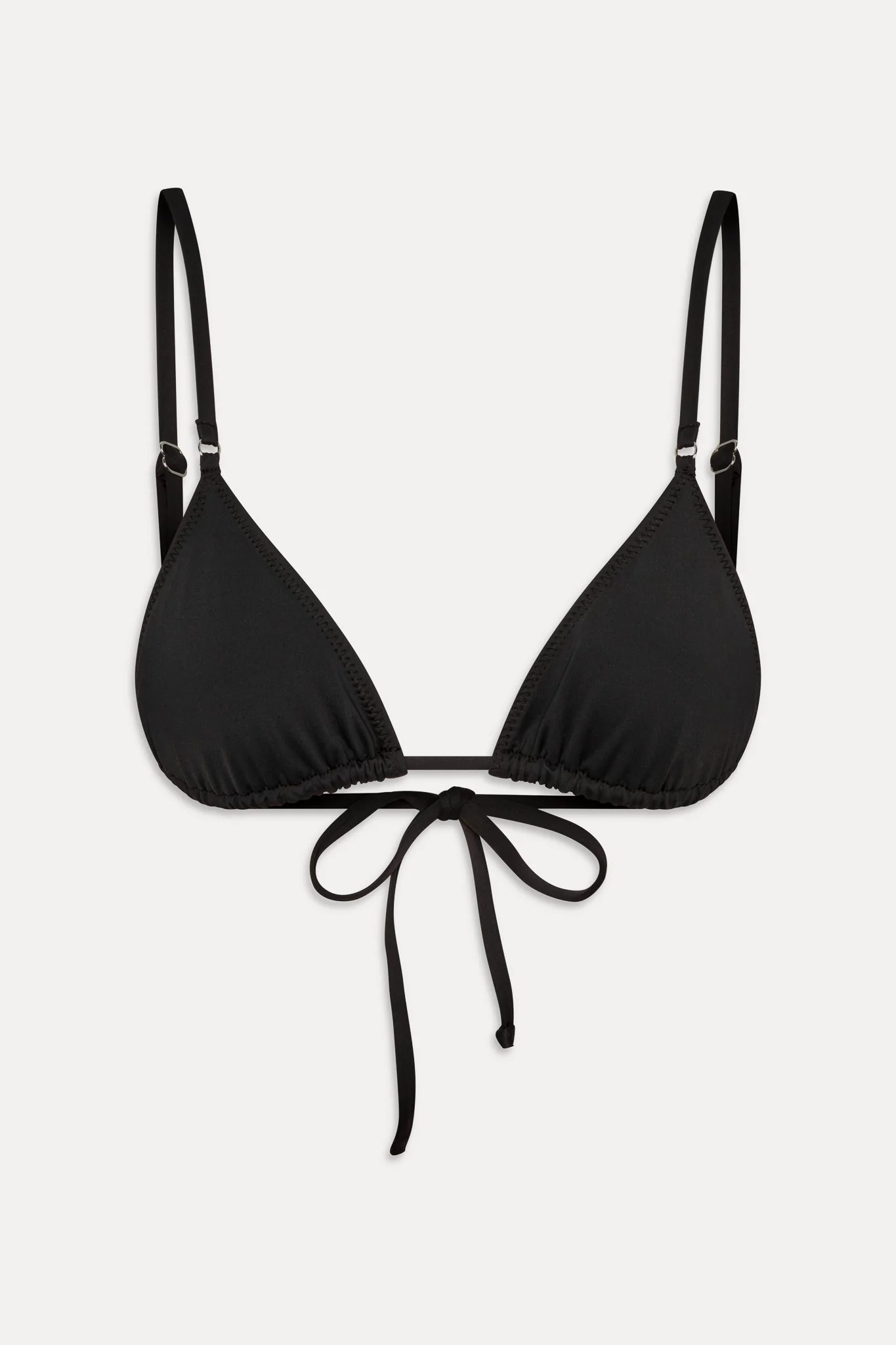 Elena Micro Triangle Bikini Top - Black