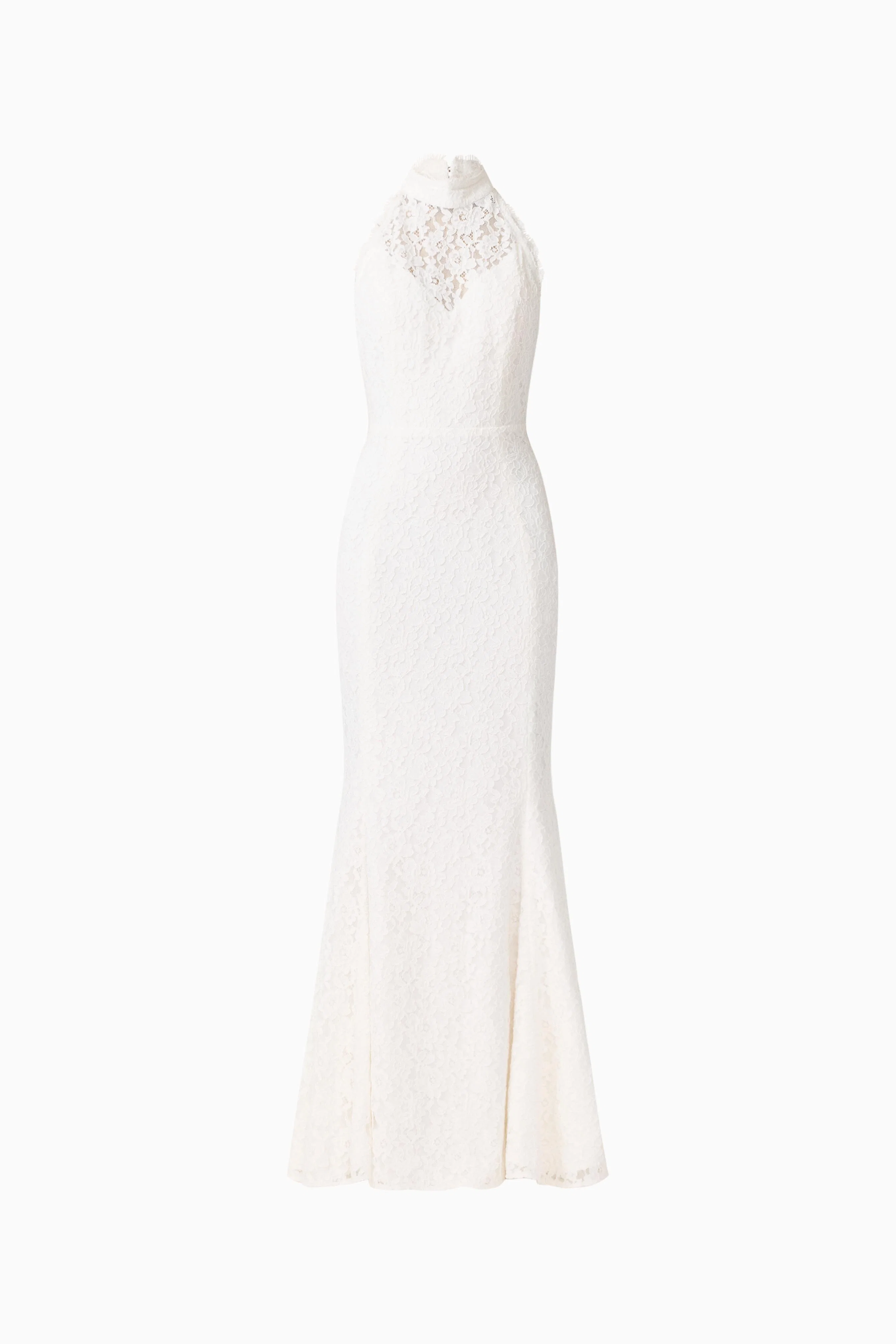 Clarisse Halter Neck Gown in White