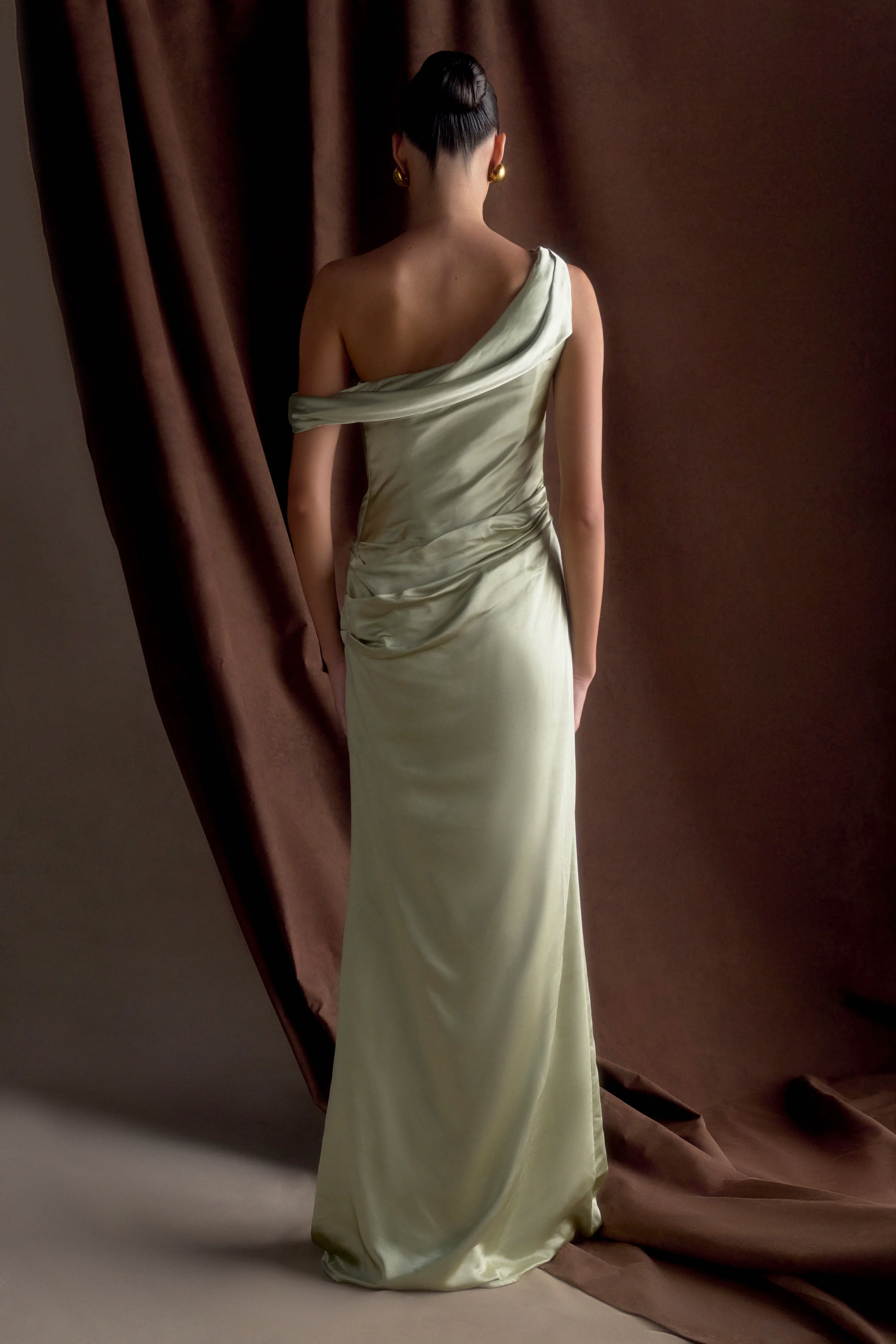 Dalia-Off-Shoulder-Satin-Maxi-Dress-Sage