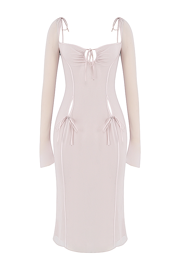 Crystal Cutout Midi Dress
