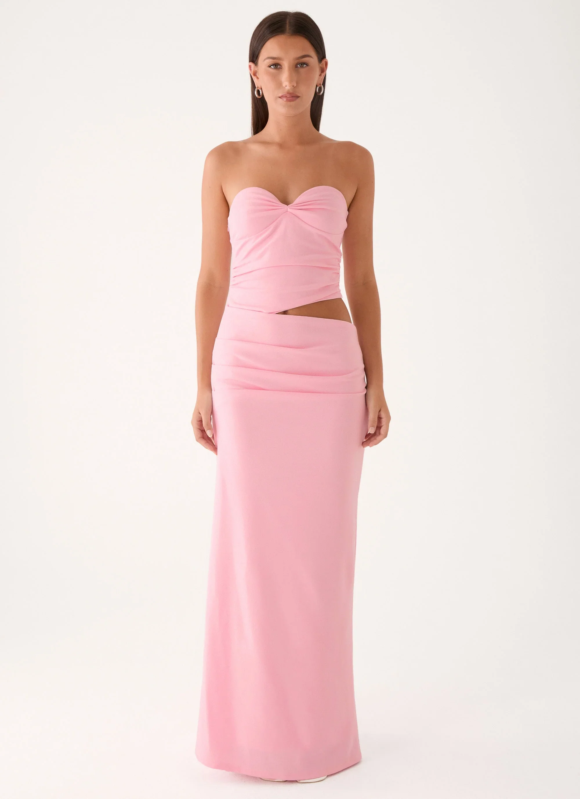 Carella Strapless Maxi Dress - Pink