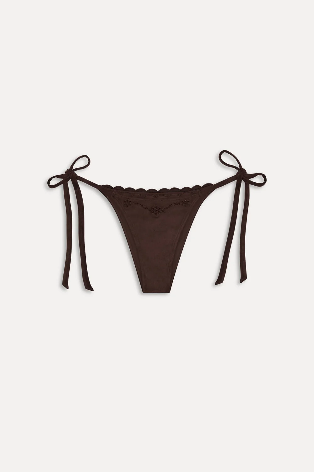 Mackenzie Suede String Bikini Bottom - Desert Suede