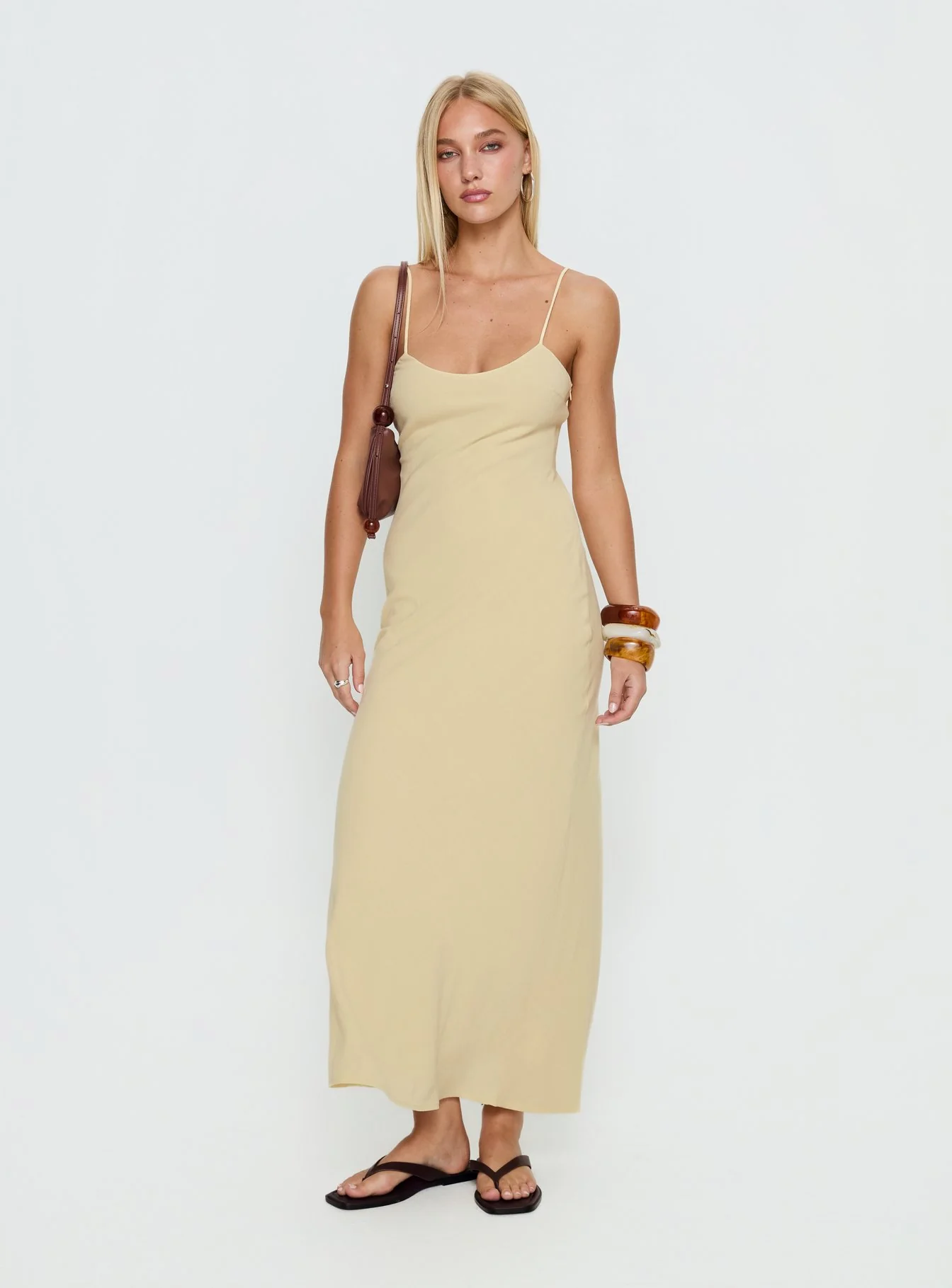Montie Scoop Maxi Dress Lemon