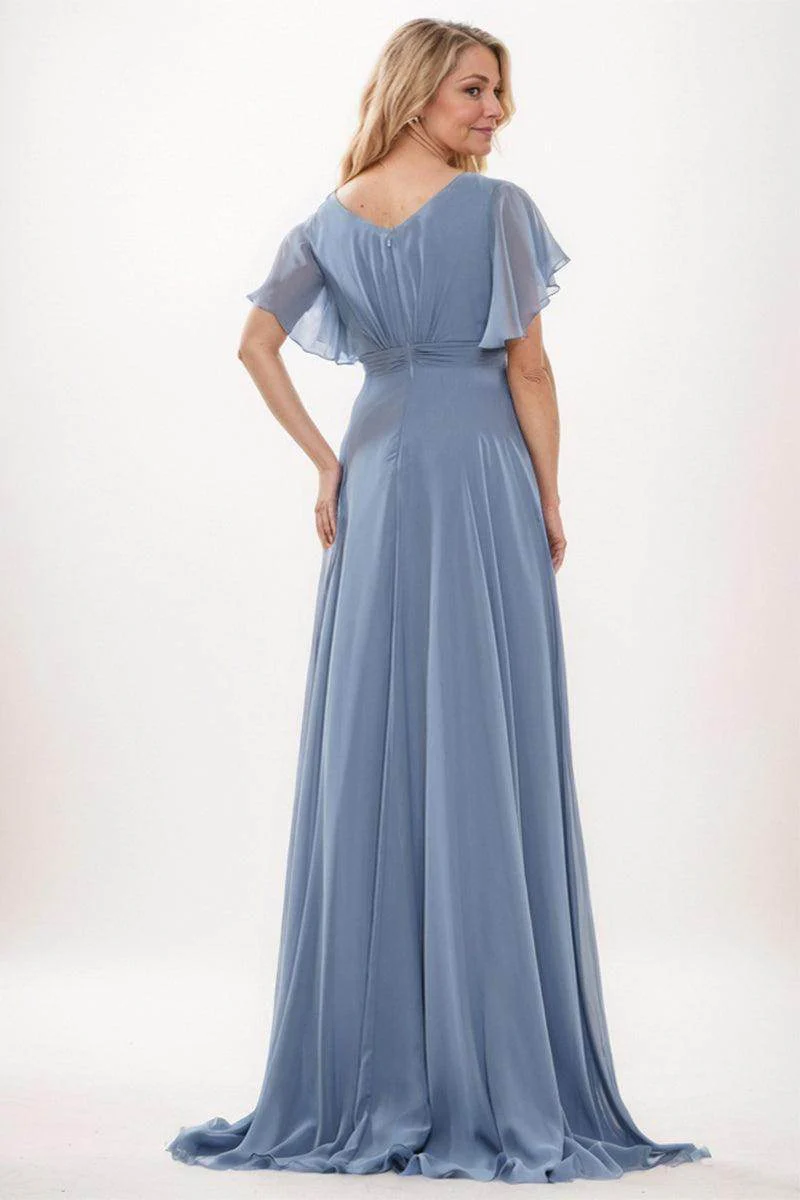 A-Line Maxi Chiffon Mother Dress CM0253