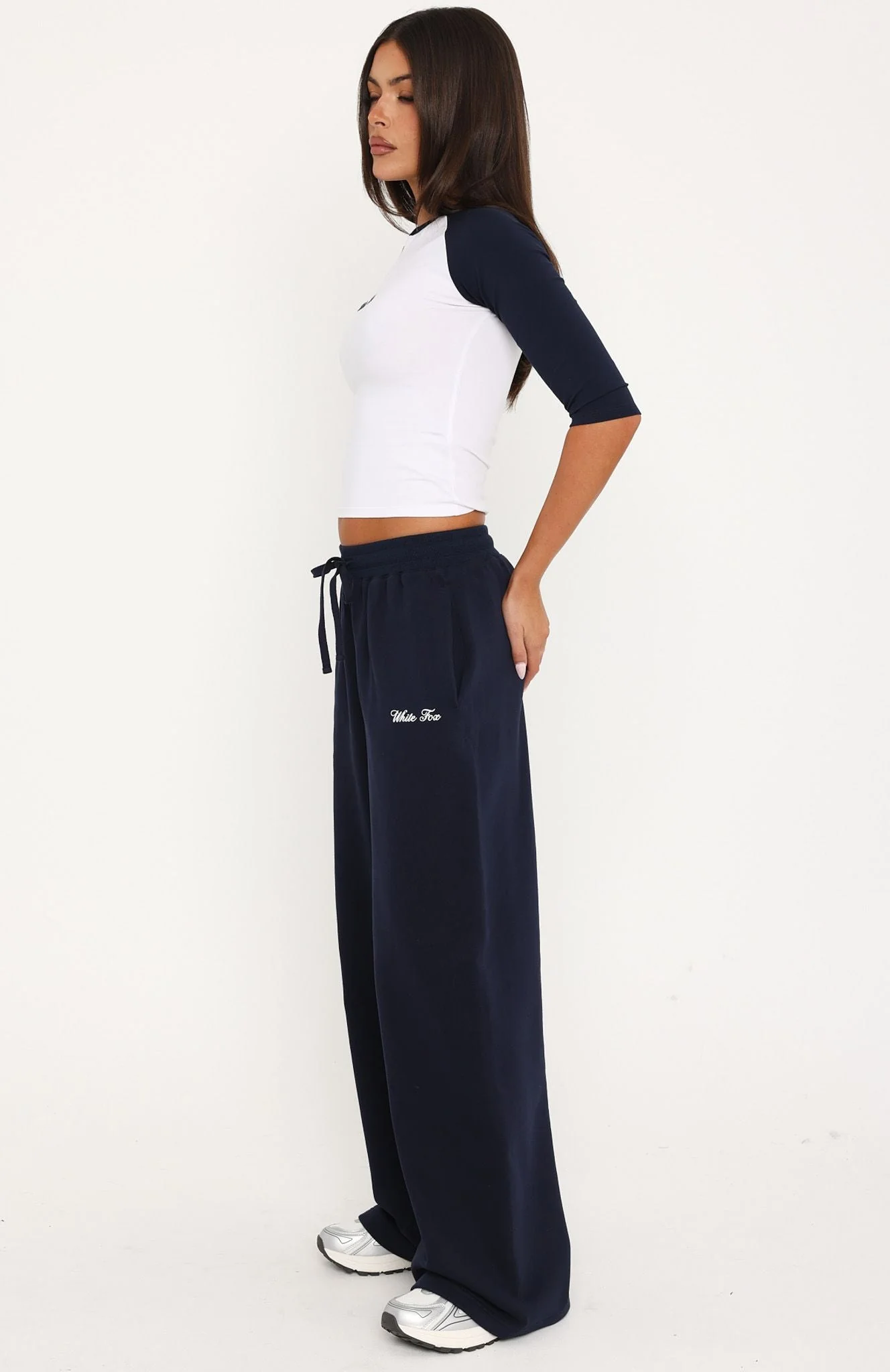Tatiana Wide Leg Sweapants Navy
