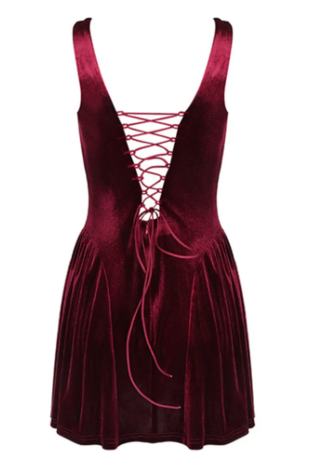 Midnight In Paris Velvet Mini Dress