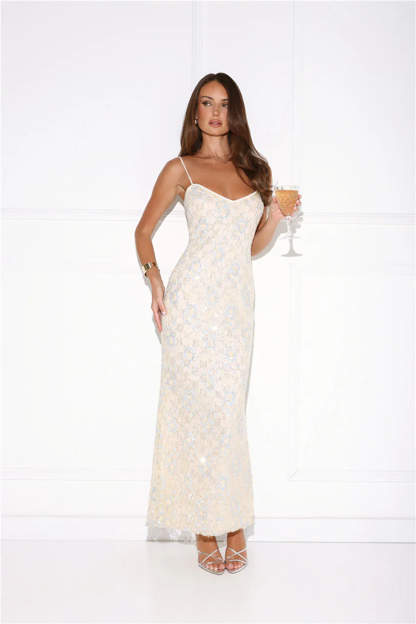 She's Always Right Lace Maxi Dress Yellow - luluinthesky