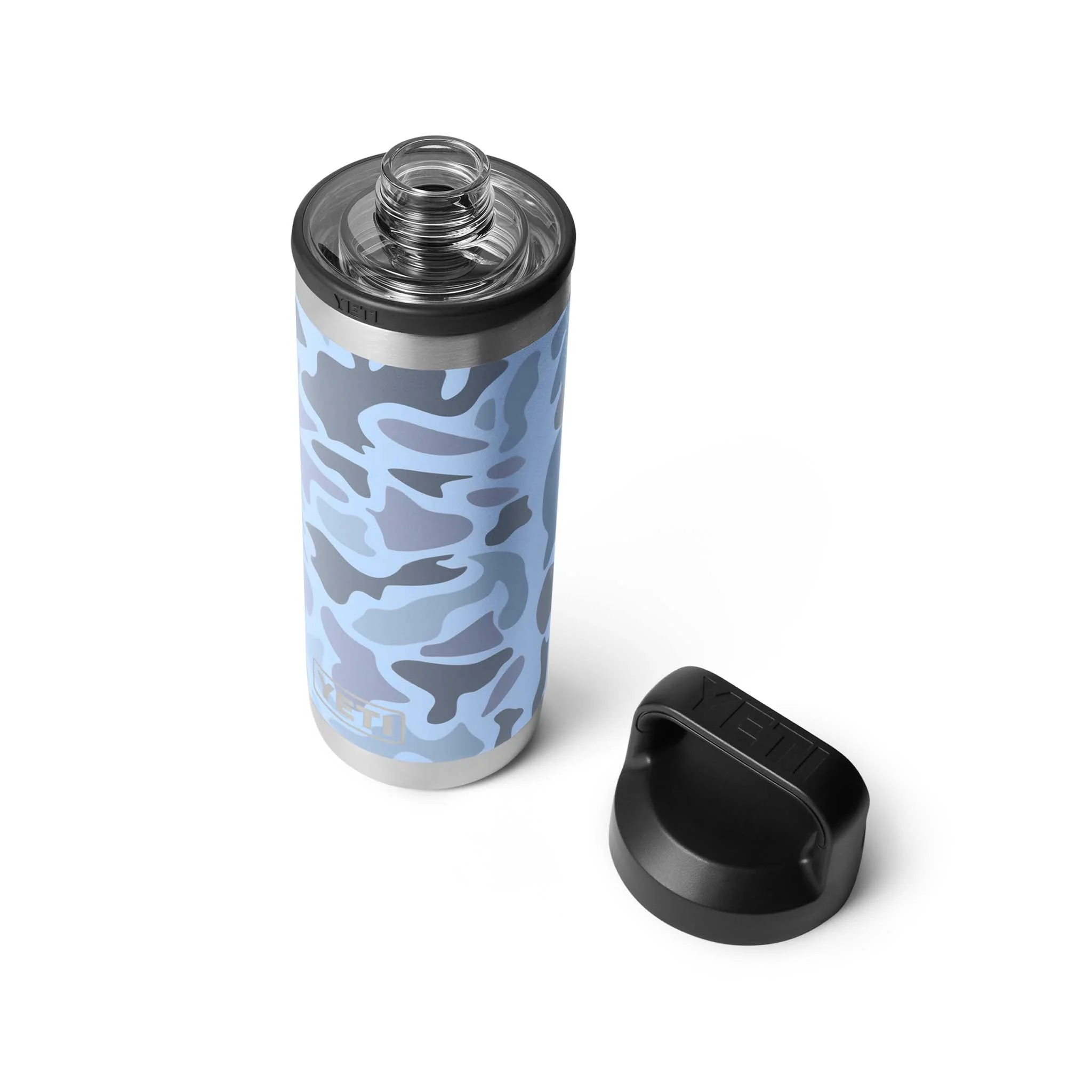 YETI Blue Camo Rambler 18oz Chug Bottle - luluinthesky