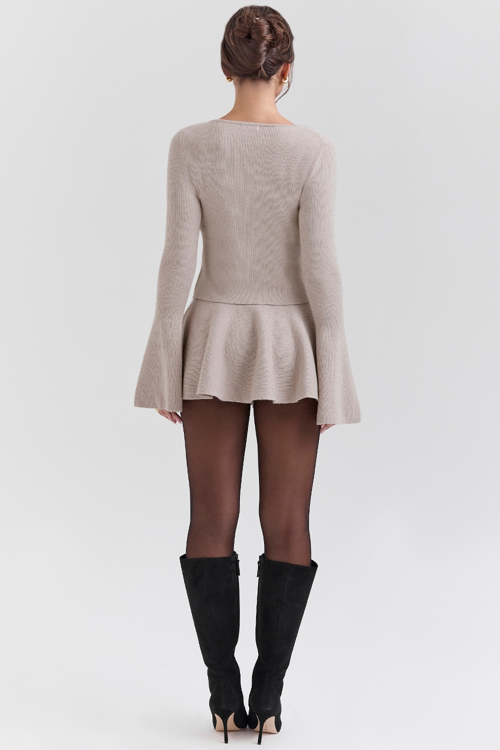 Biscuit Wool Cashmere Long Sleeve Cardigan