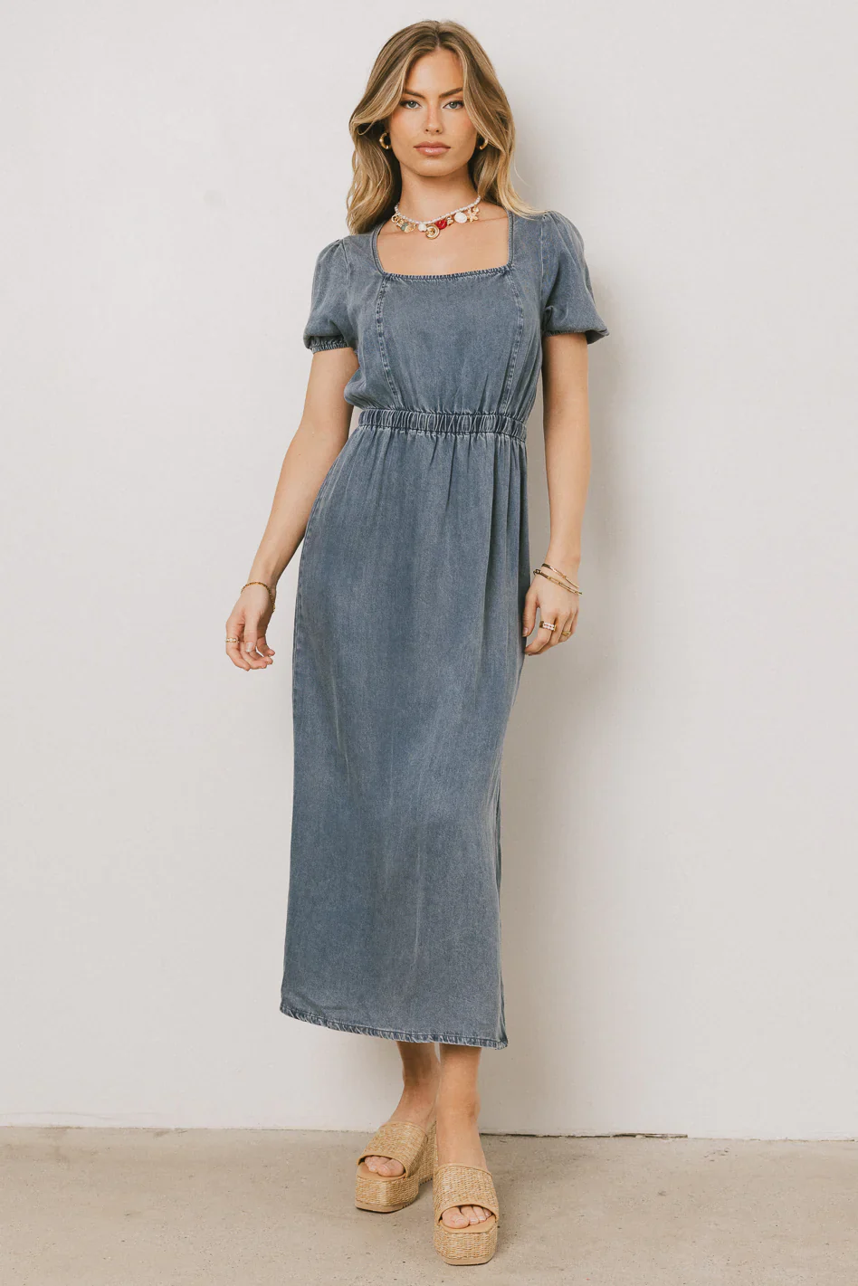 Gael Denim Maxi Dress