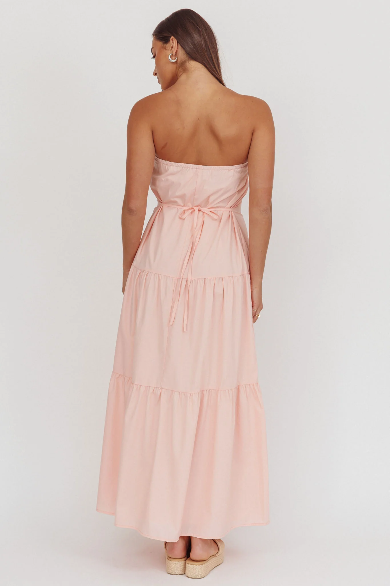 Deisa Pintuck Pleat Maxi Dress Cheek