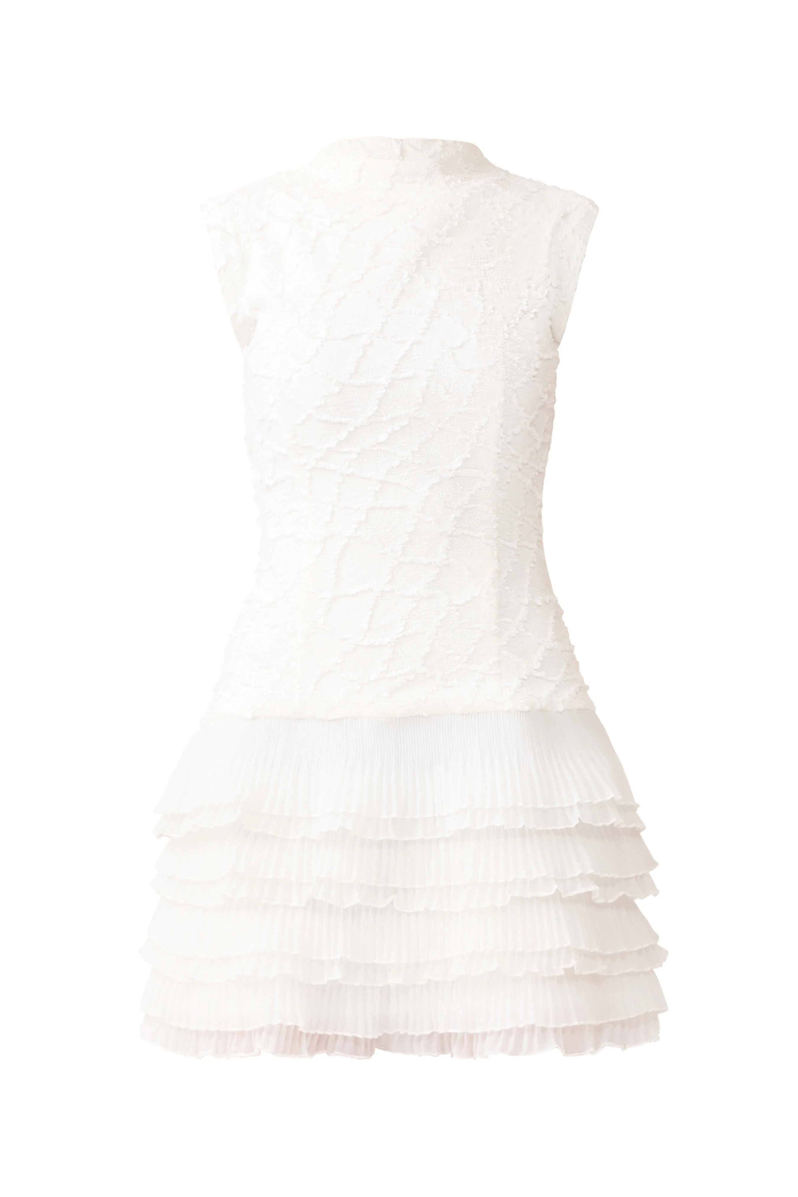 Alexandra Tiered Mini Dress in White