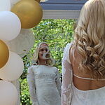 Golden Moon Long Sleeve Mini Dress White - luluinthesky
