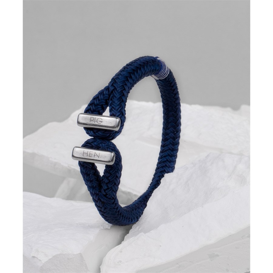 Pig & Hen Rope Bracelets Icy Ike Granatowy | Srebrny