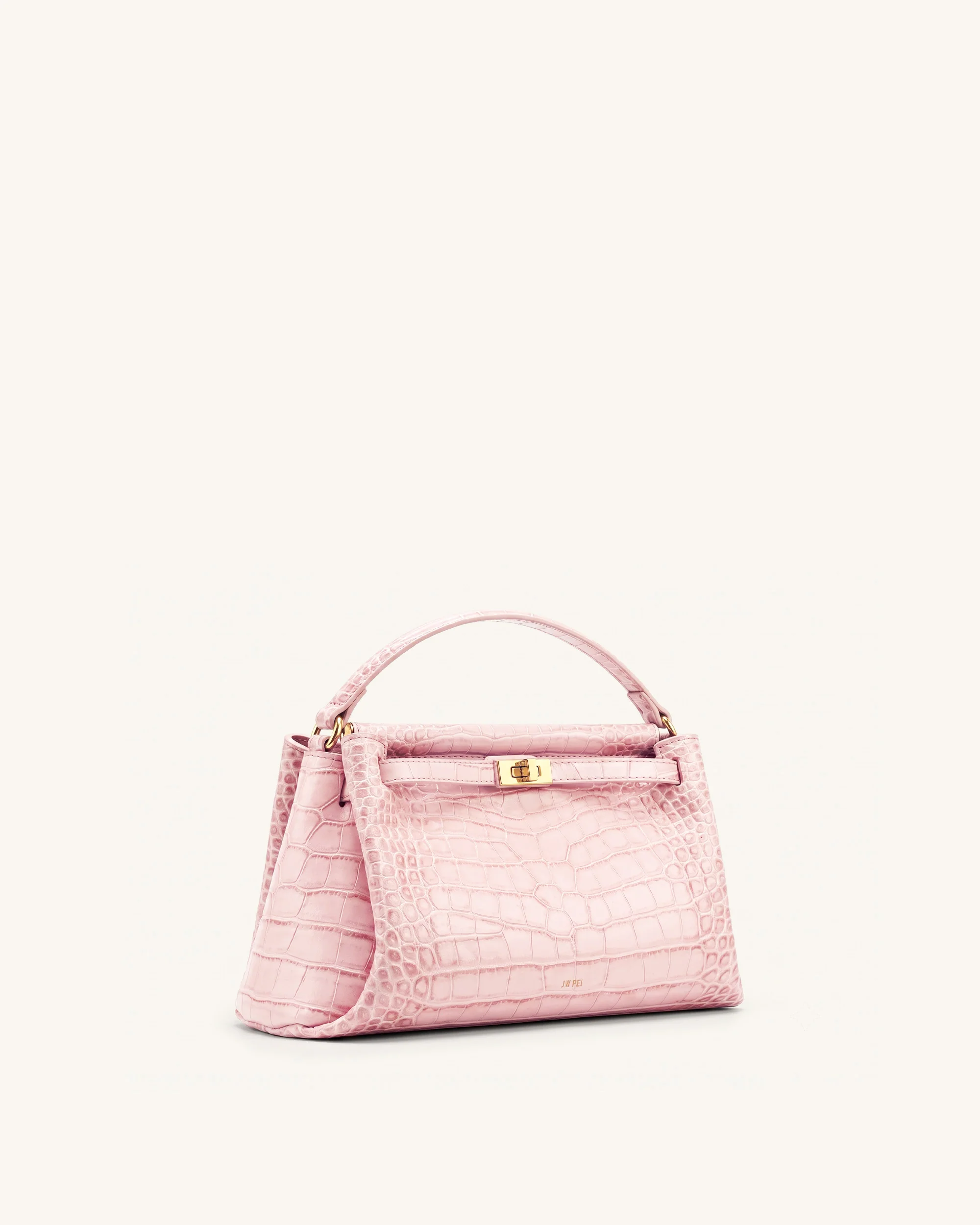 Carmen Top Handle Bag - Pink Croc