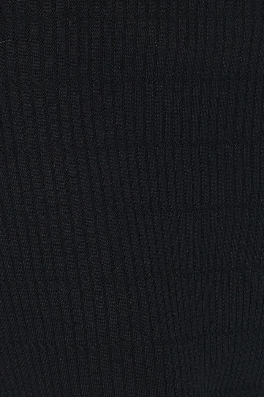 Heated Love Ribbed Midi Skirt Black