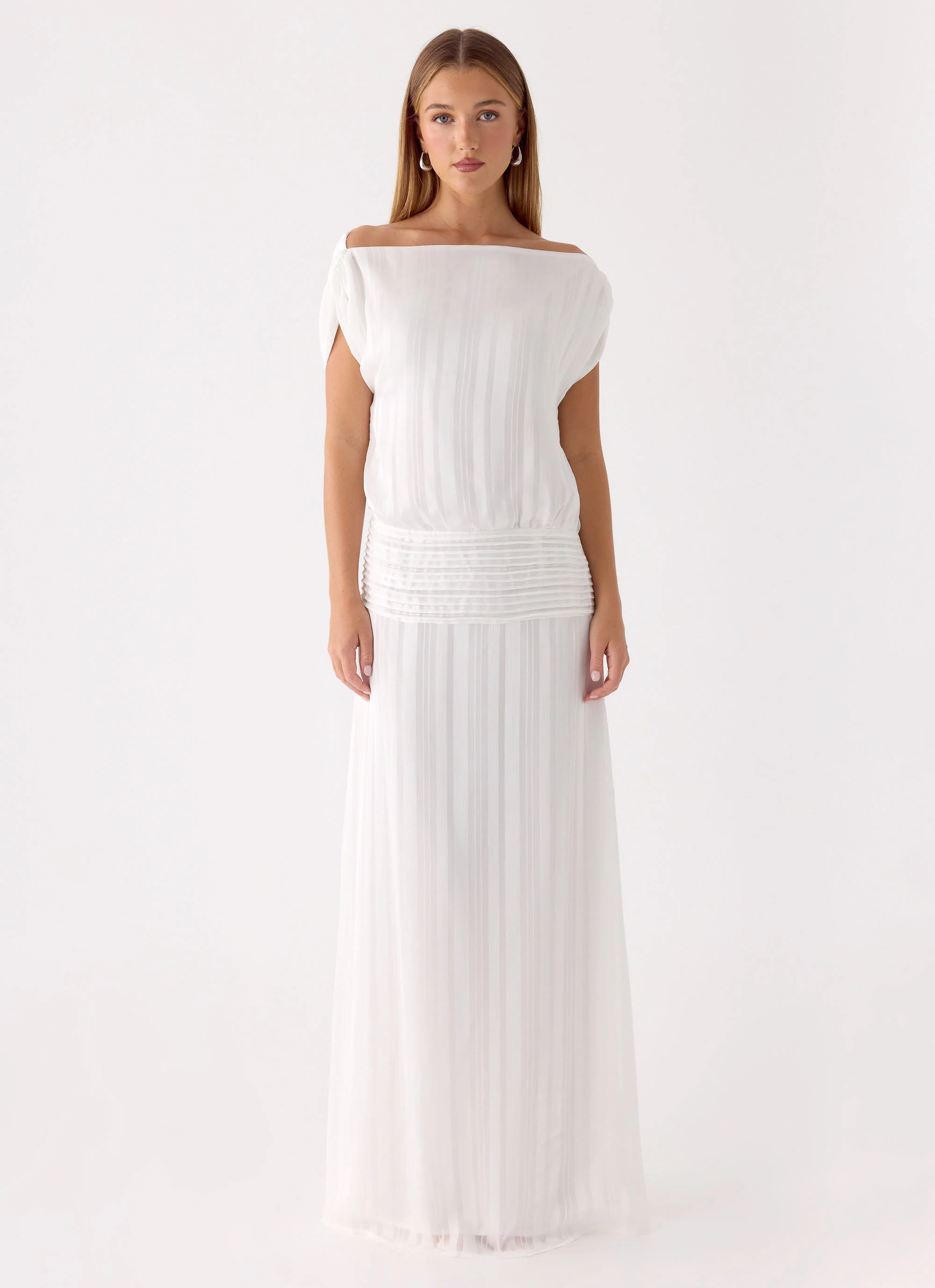 Rexi One Shoulder Maxi Dress - White