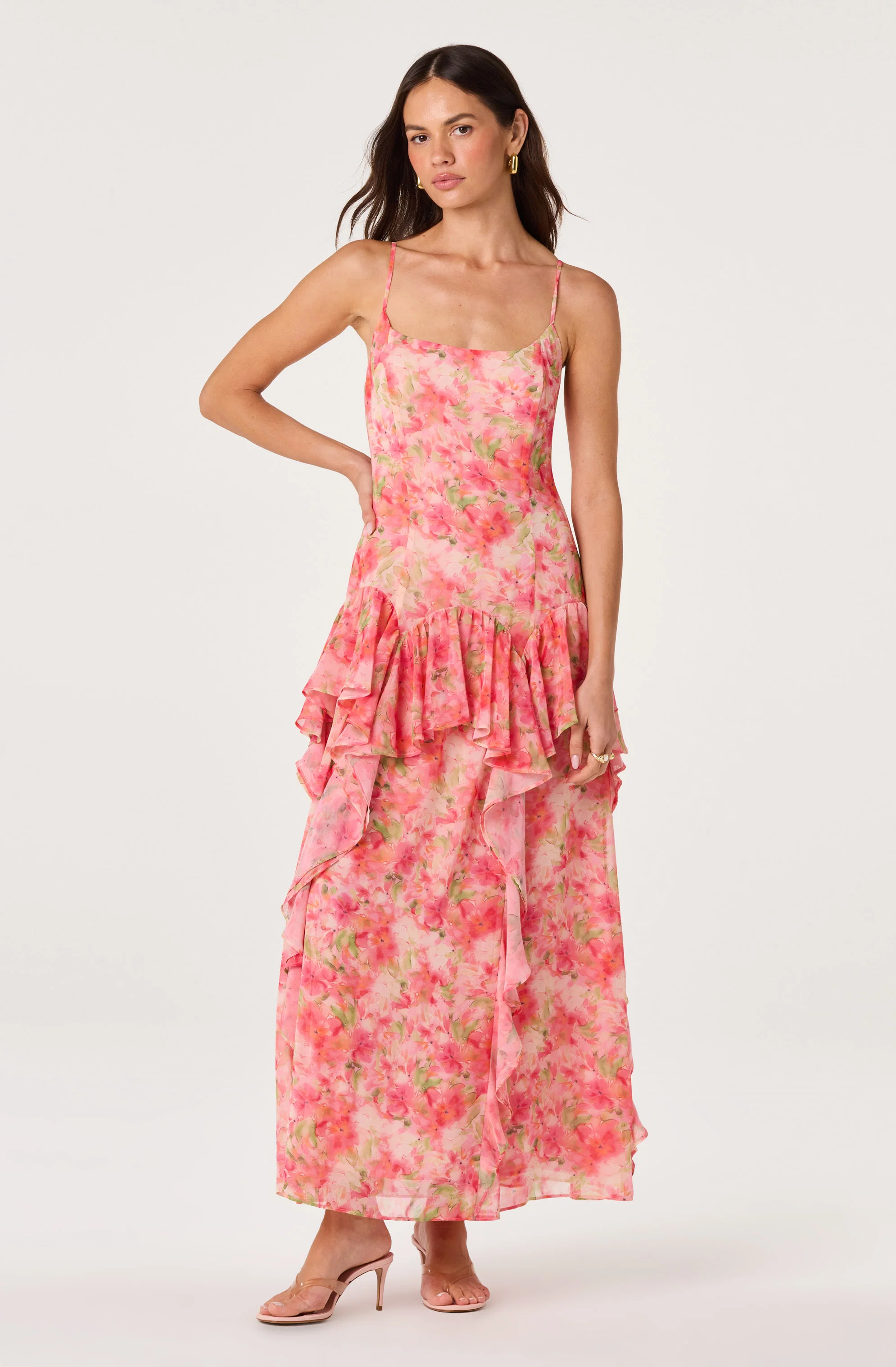 Livia Floral Ruffle Maxi Dress