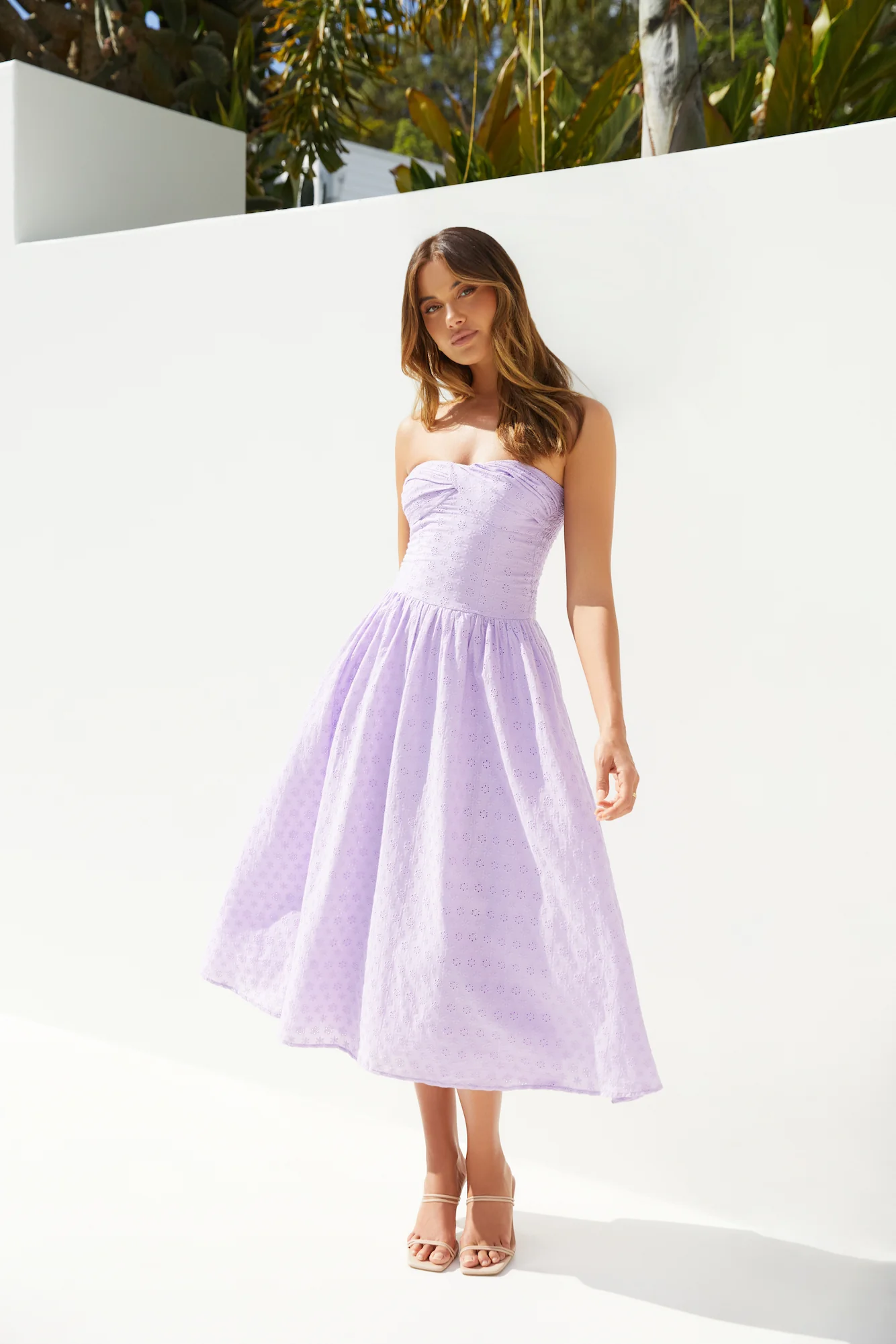 Mimi Moments Strapless Maxi Dress Lilac - luluinthesky