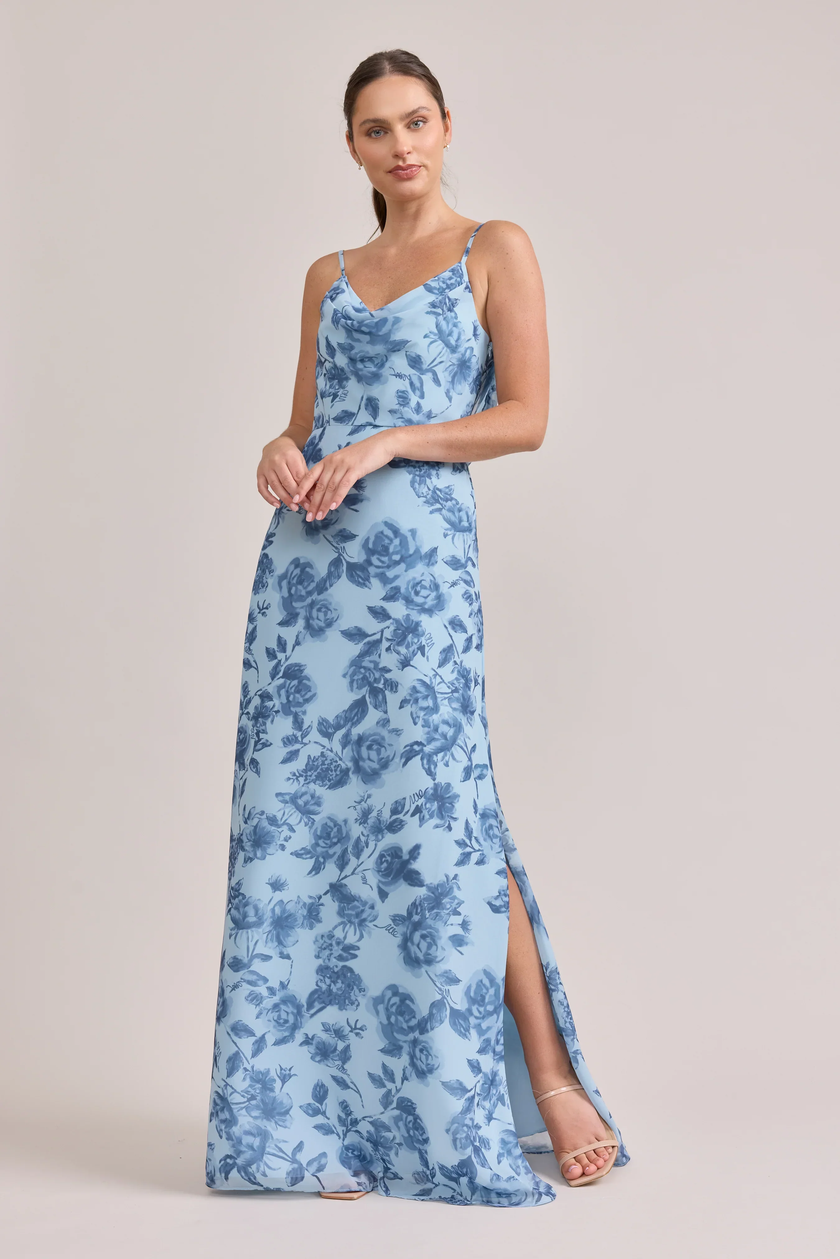 Nadia Chiffon Floral Print Dress | Made To Order