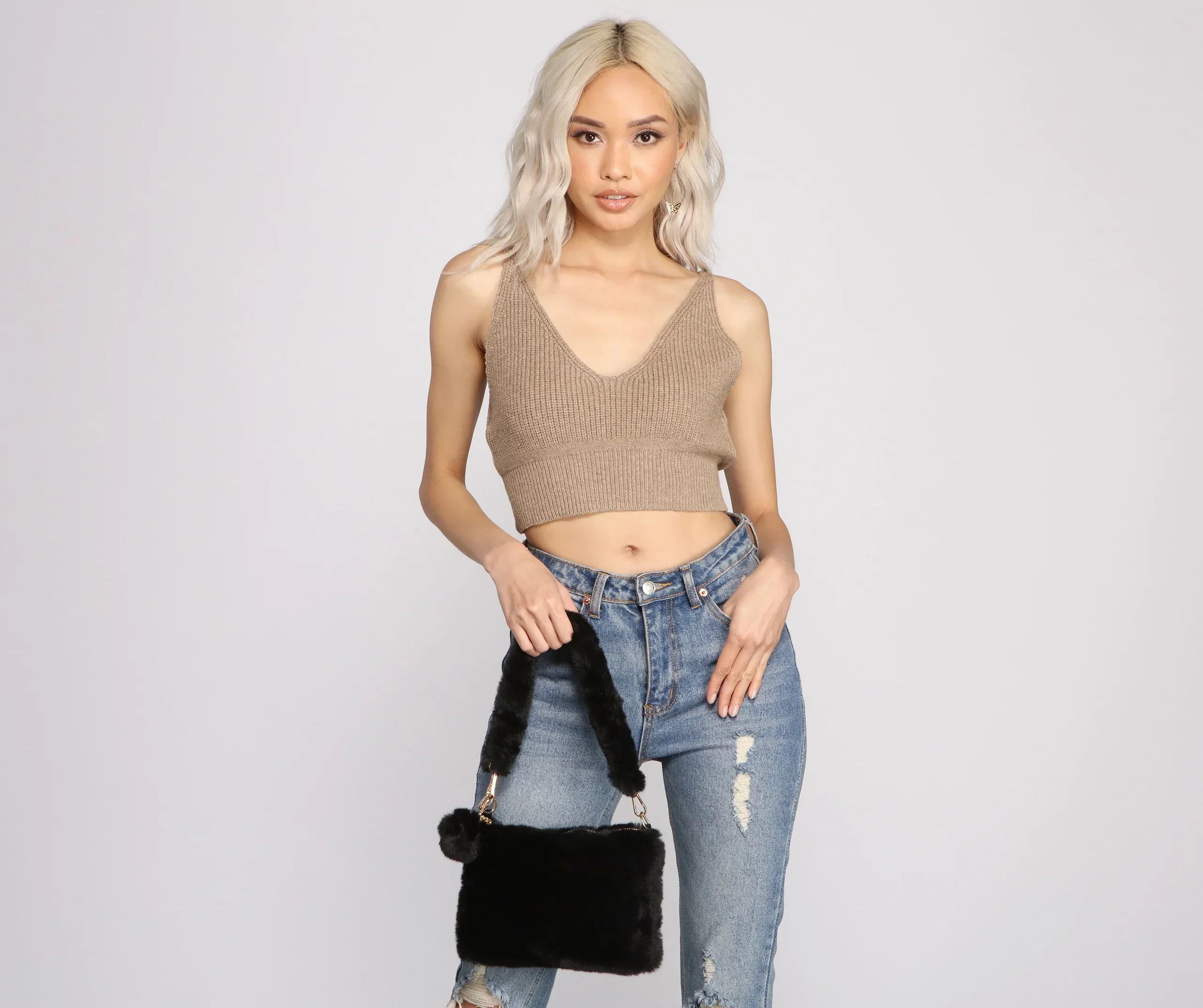 So Fab Faux Fur Shoulder Bag