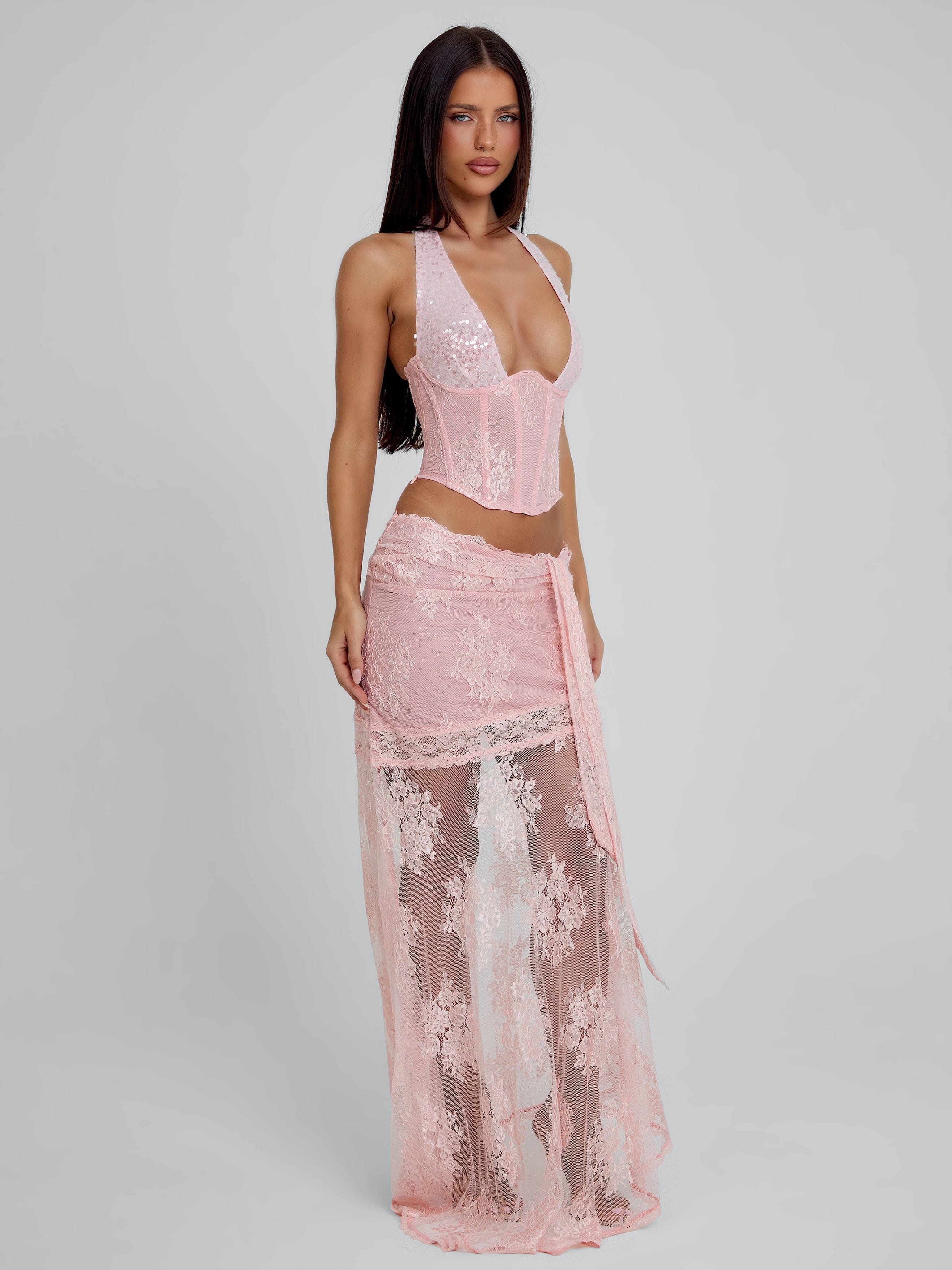 Debbie Maxi Skirt Pink
