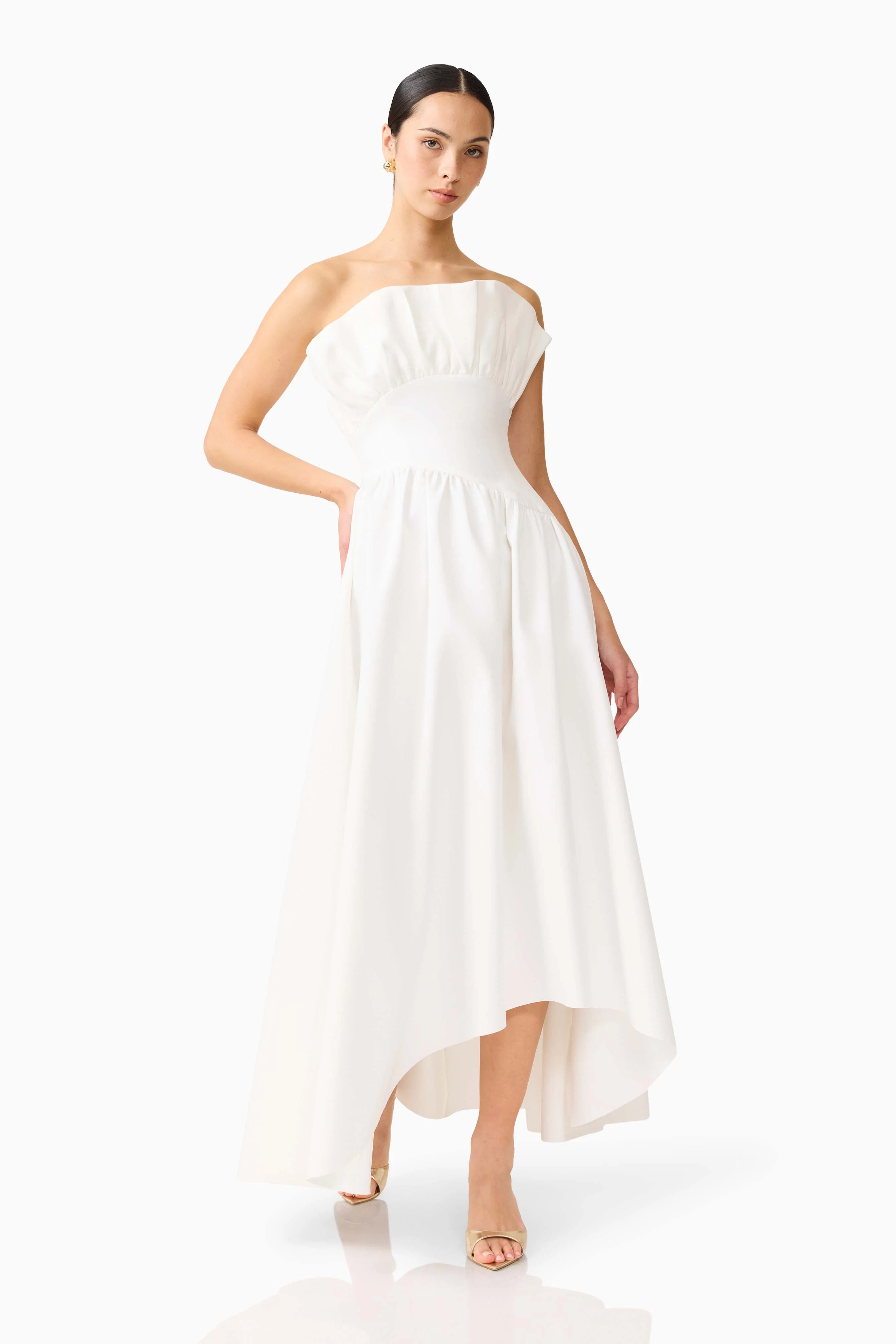 Laurel Sleeveless Maxi Dress In White