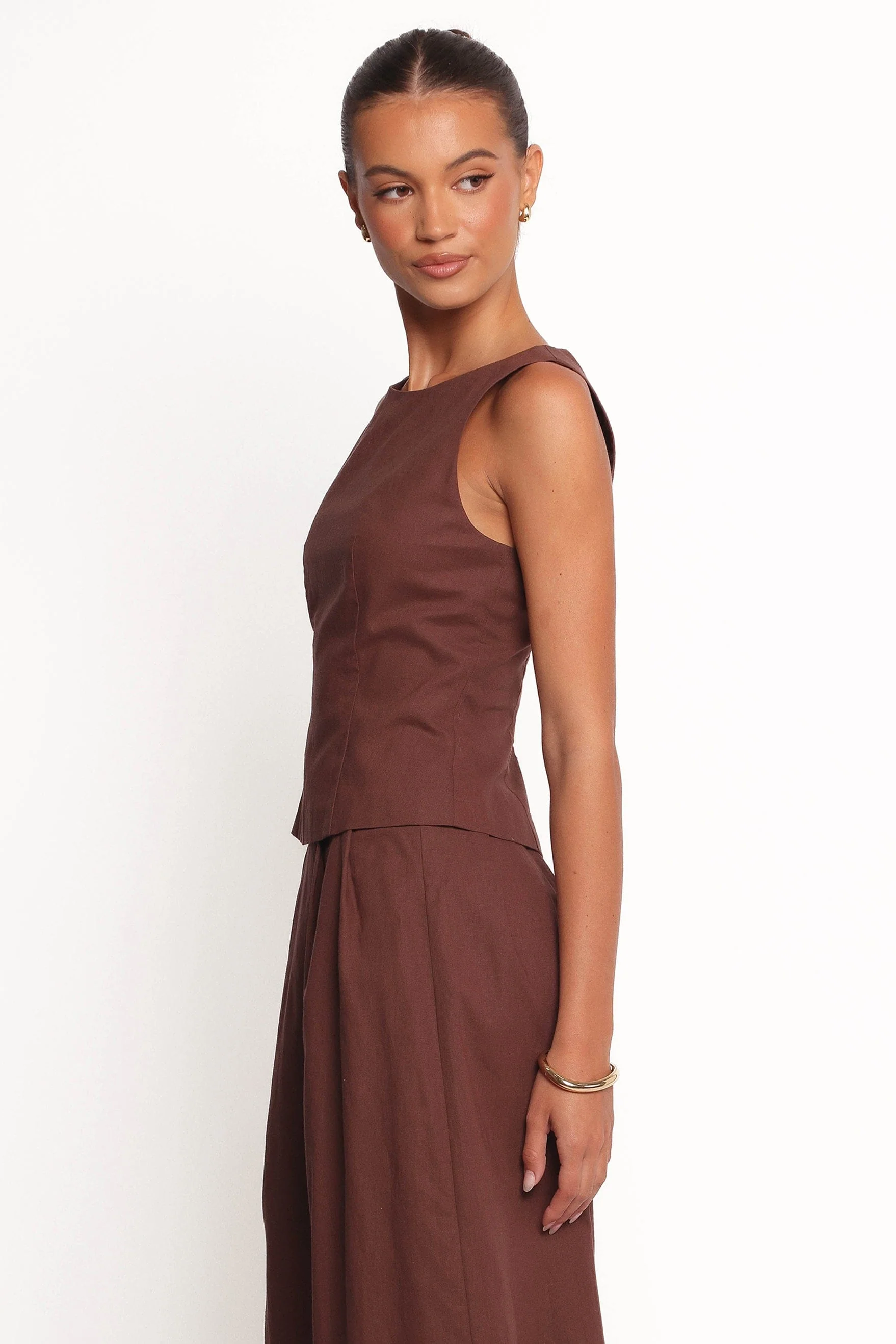 Chiaro Shell Top - Brown