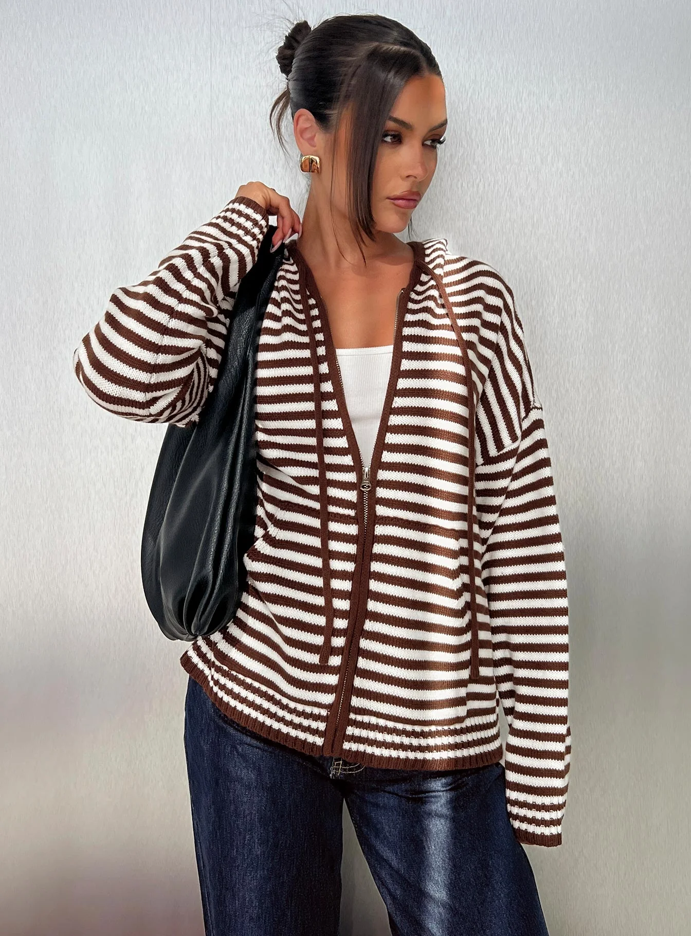 Brienna Zip Jacket Brown