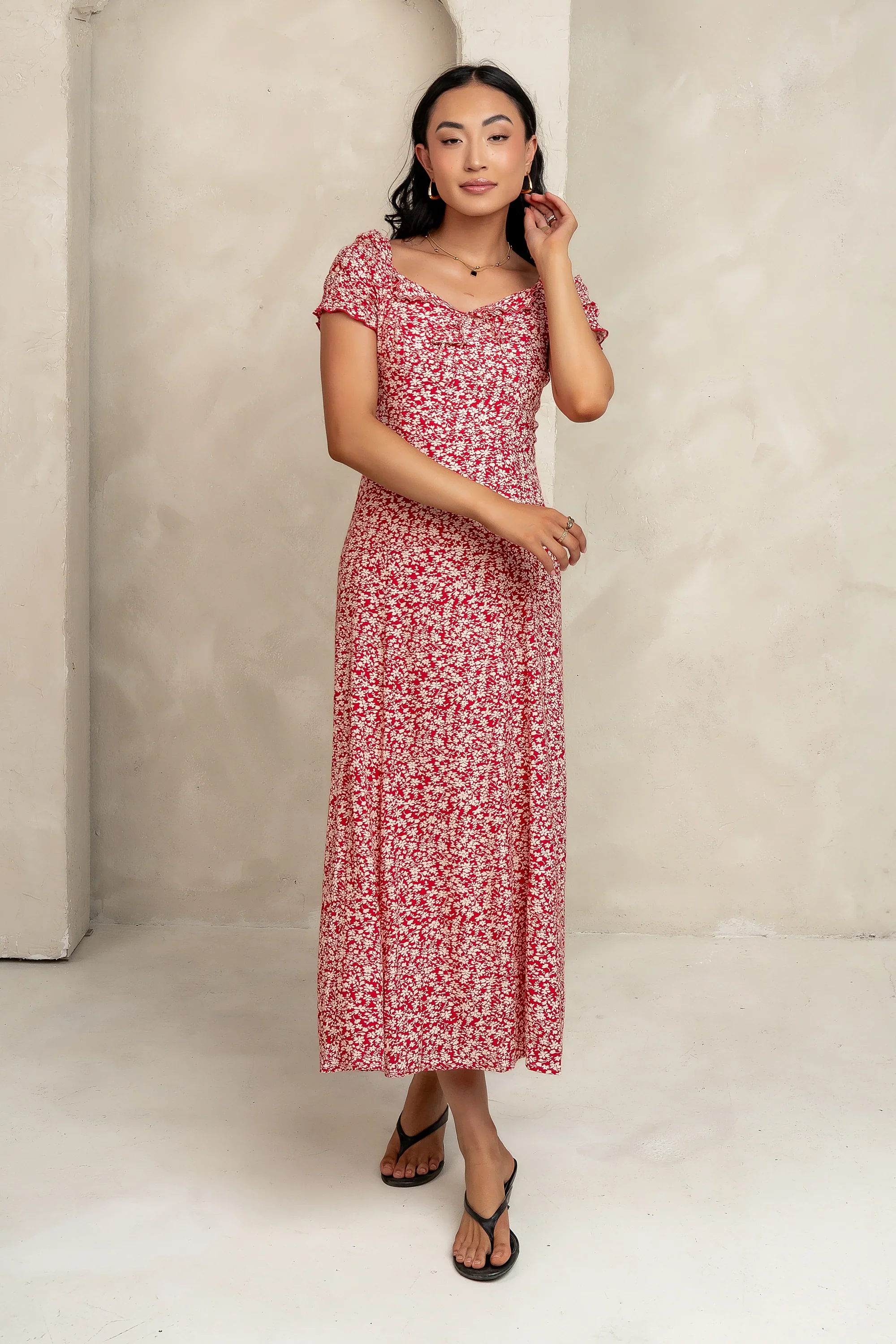 Marlow Maxi Dress in Red