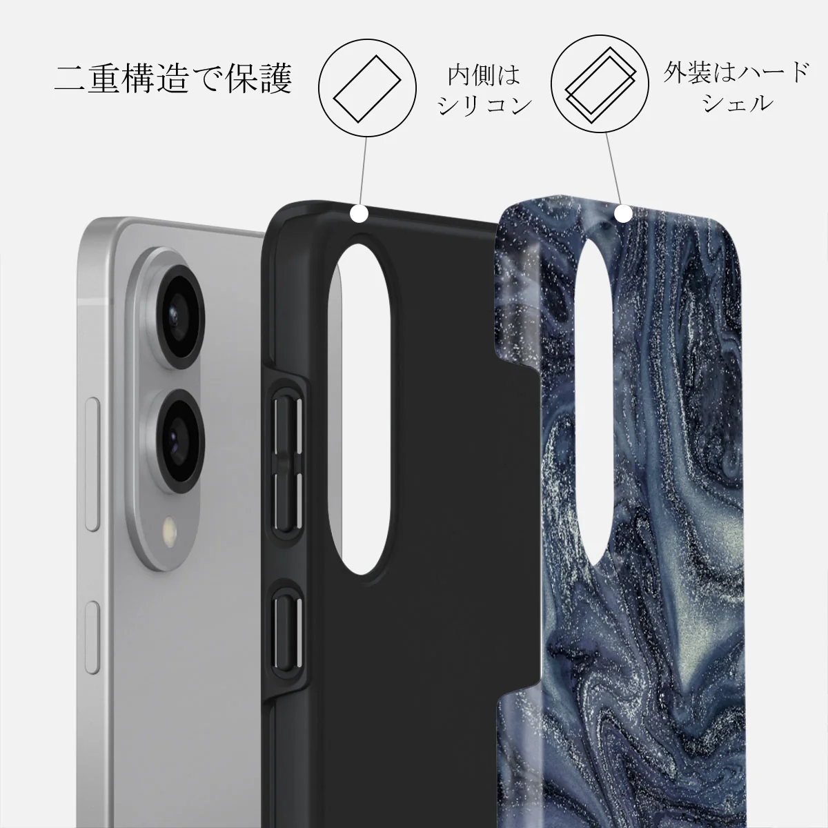 Navy Trench - Samsung Galaxy S25 Edge ケース
