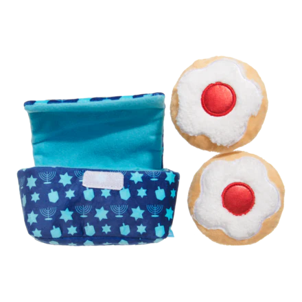 Woofganiyot Hanukkah Plush Multi-Part + Enrichment Dog Toy