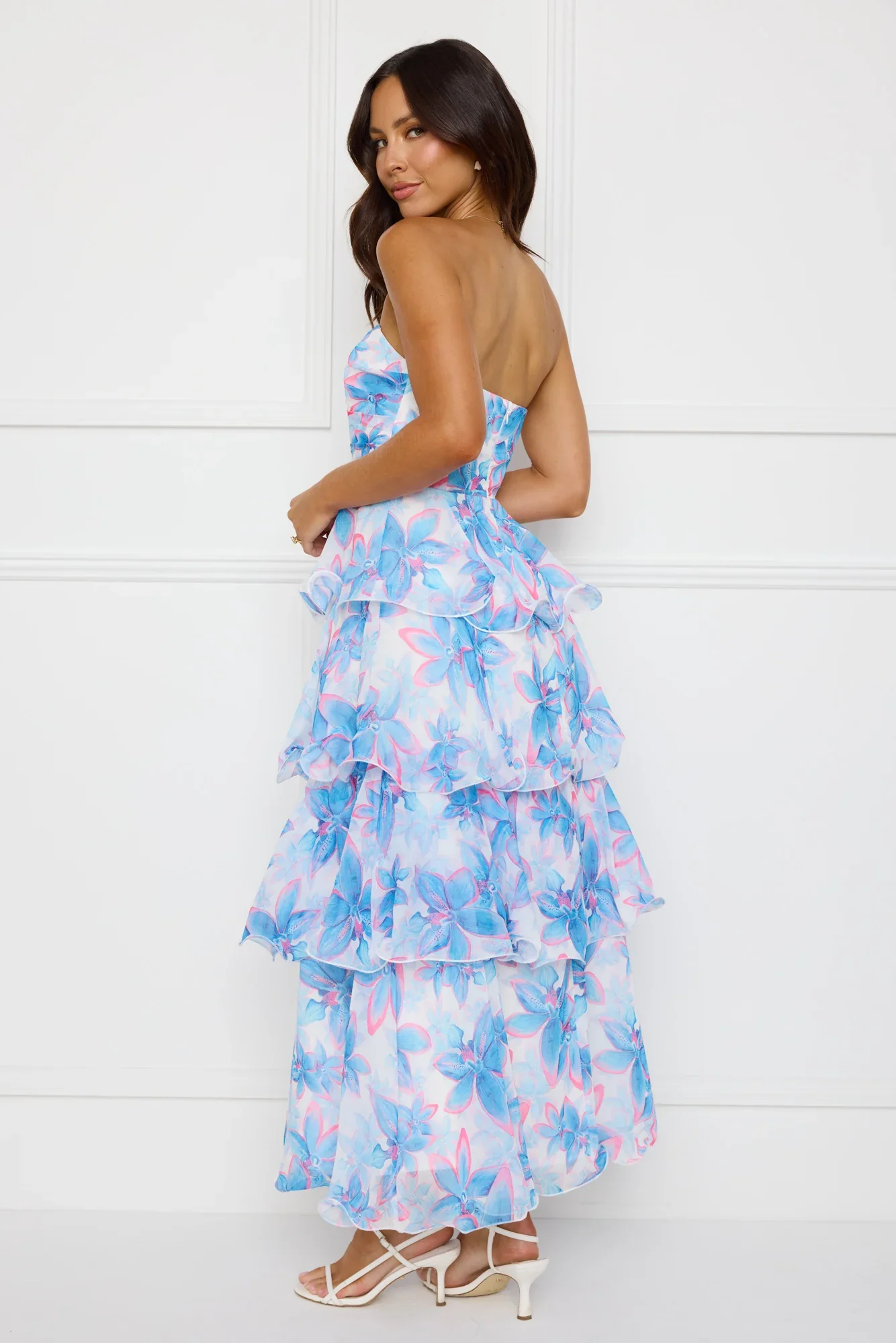 Chicago Chic Strapless Maxi Dress Blue - luluinthesky