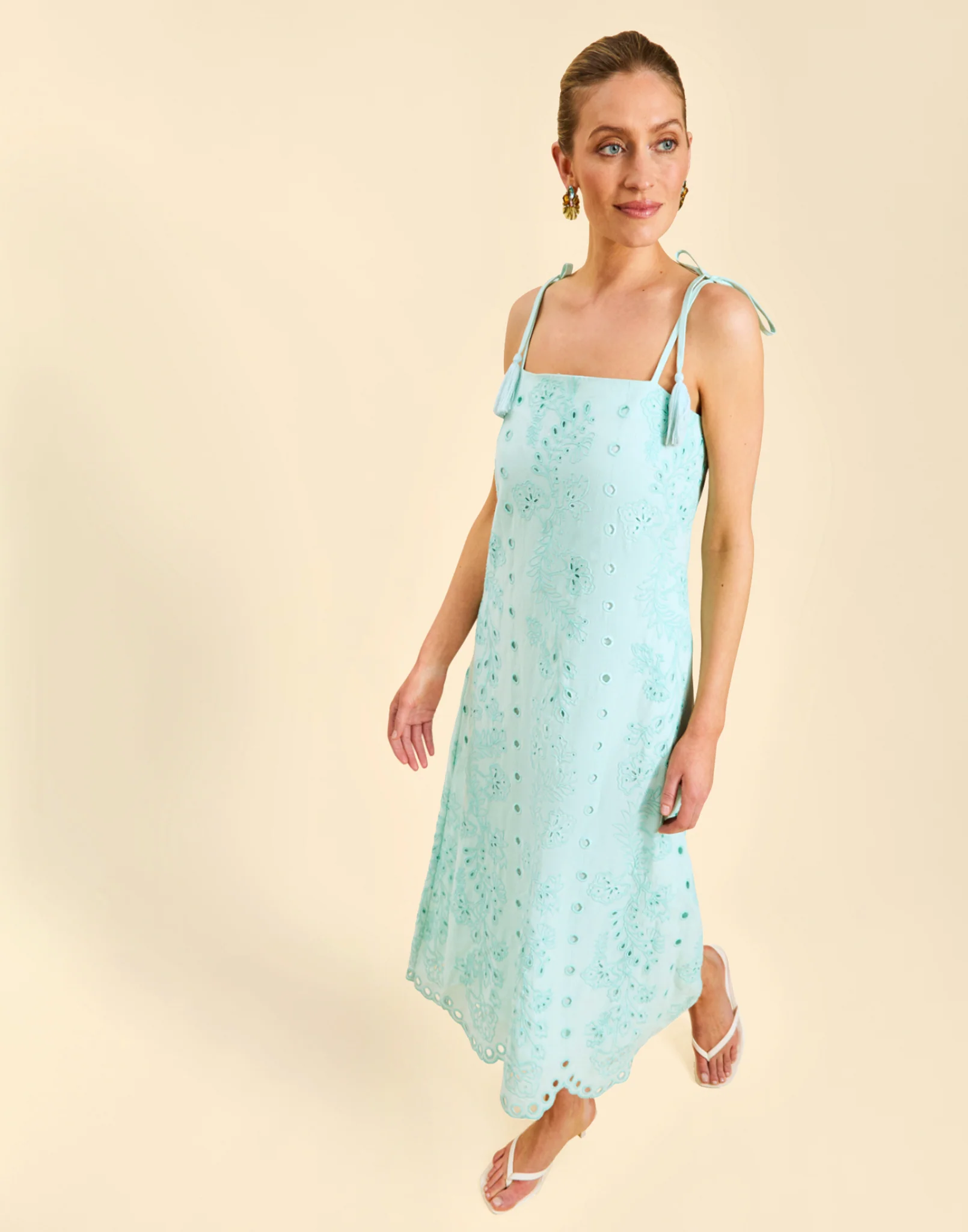 Salvador Tassel Midi Dress