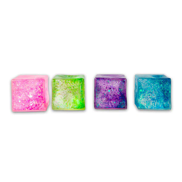 Scrunchems Glitter Sugar Cube Stress Ball Squishy Fidget Toy (1pc) Color Ships Assorted