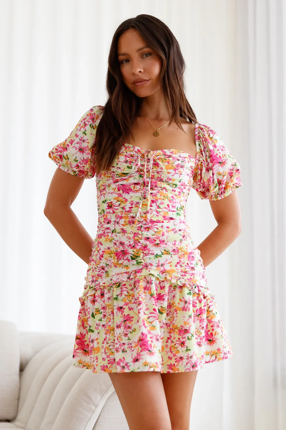Island Radiance Mini Dress Floral