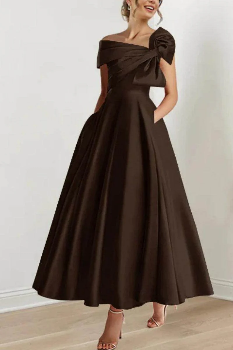 A Line Off The Shoulder Mother Dresses with Bows CM0333