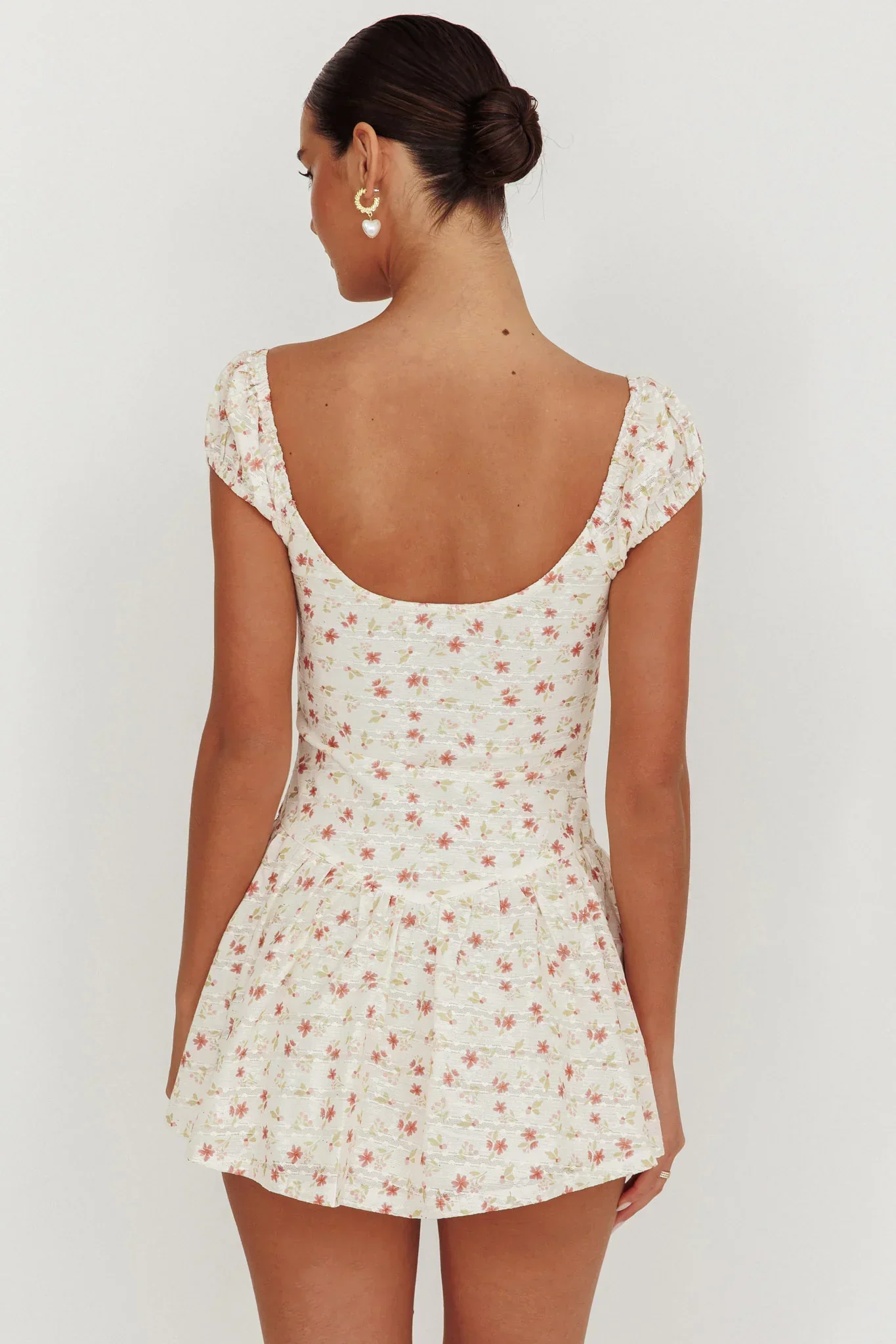 Mirela Cap Sleeve Lace Mini Dress Rose - luluinthesky