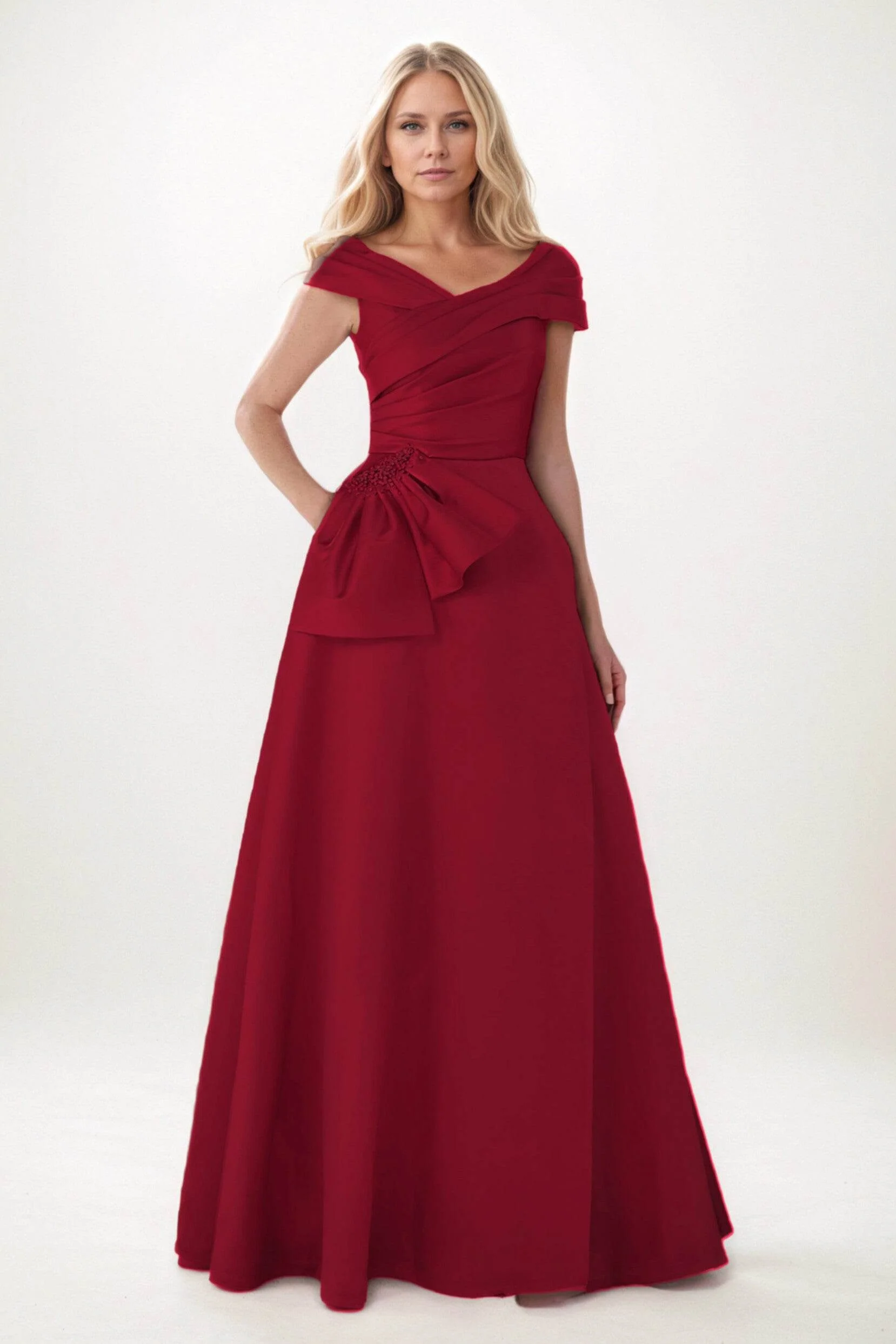 A-Line Maxi Satin Mother of the Bride Dresses CM0403