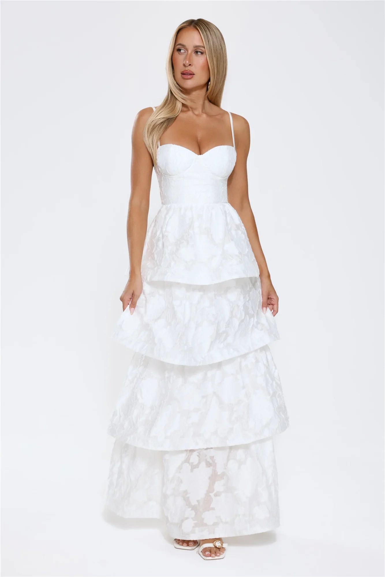 Elevated Desire Maxi Dress White - luluinthesky