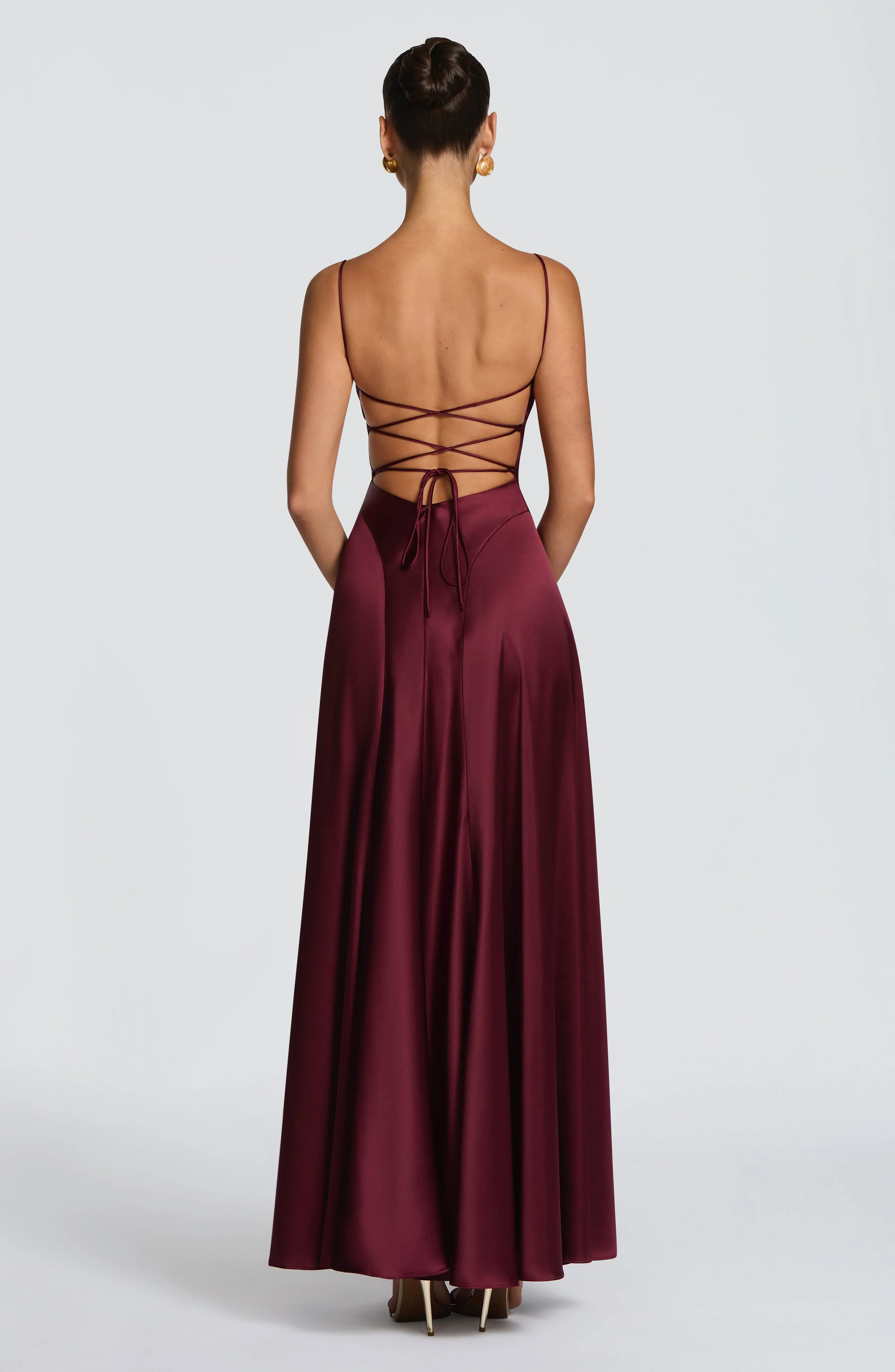 Adelina Maxi Dress - Cherry Lacquer