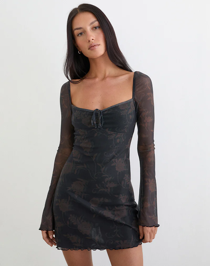 Modena Long Sleeve Dress in Dynamic Rose