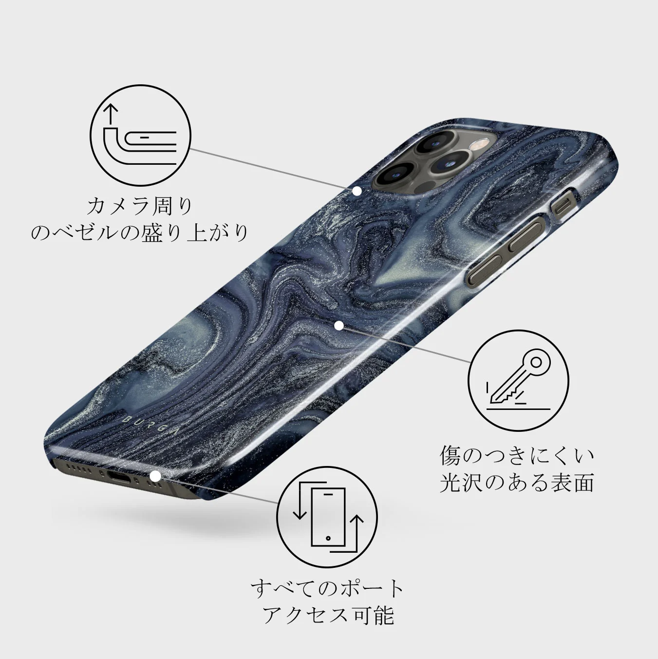 Navy Trench - Blue iPhone 12 Pro Max ケース